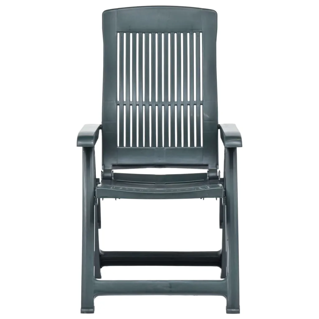 Outdoor Recliner Chairs 2 Pcs Reclining Chair with Armrest Plastic