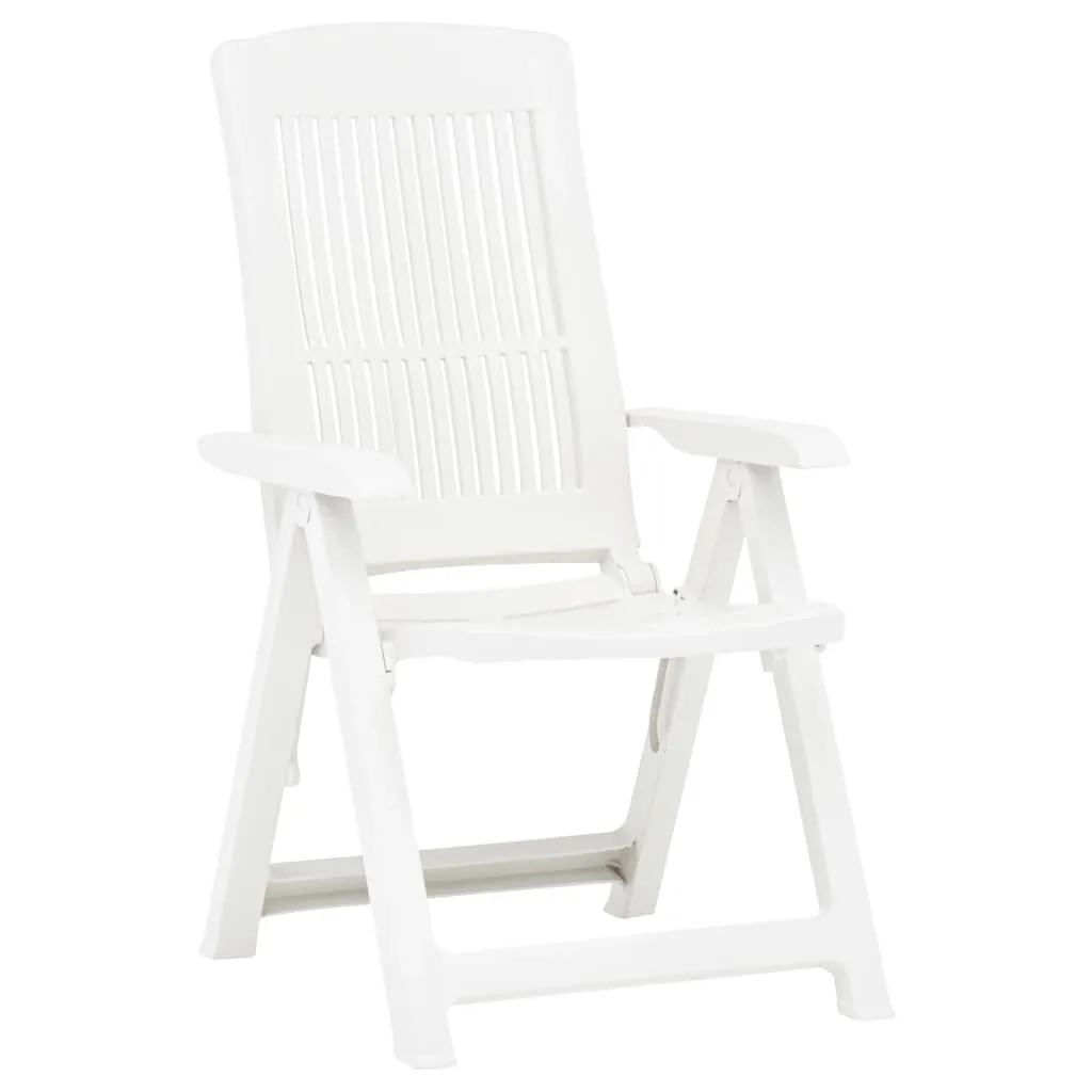 Outdoor Recliner Chairs 2 Pcs Reclining Chair with Armrest Plastic