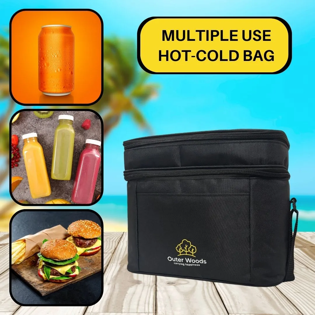 Outer Woods Insulated 6 Can Cooler Bag with Dual Insulated Compartments