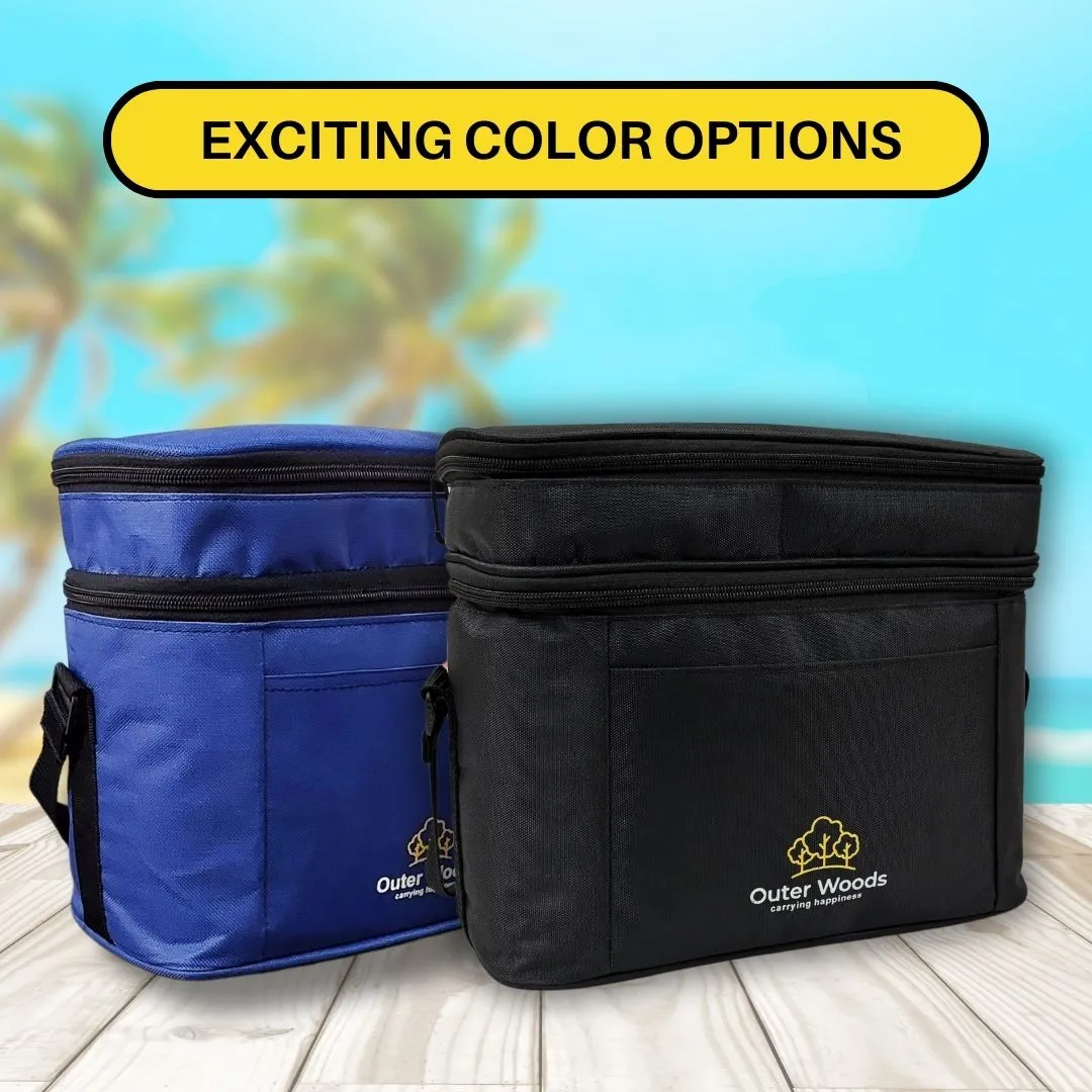 Outer Woods Insulated 6 Can Cooler Bag with Dual Insulated Compartments