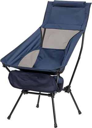 Oversized Folding Camping Chair, Heavy Duty Outdoor Chairs, Portable Patio Chairs for Adults, Supports 198lbs, Comfortable with Cup Holder, Side Pockets, Ideal for Lawn Poo Camping Relaxing