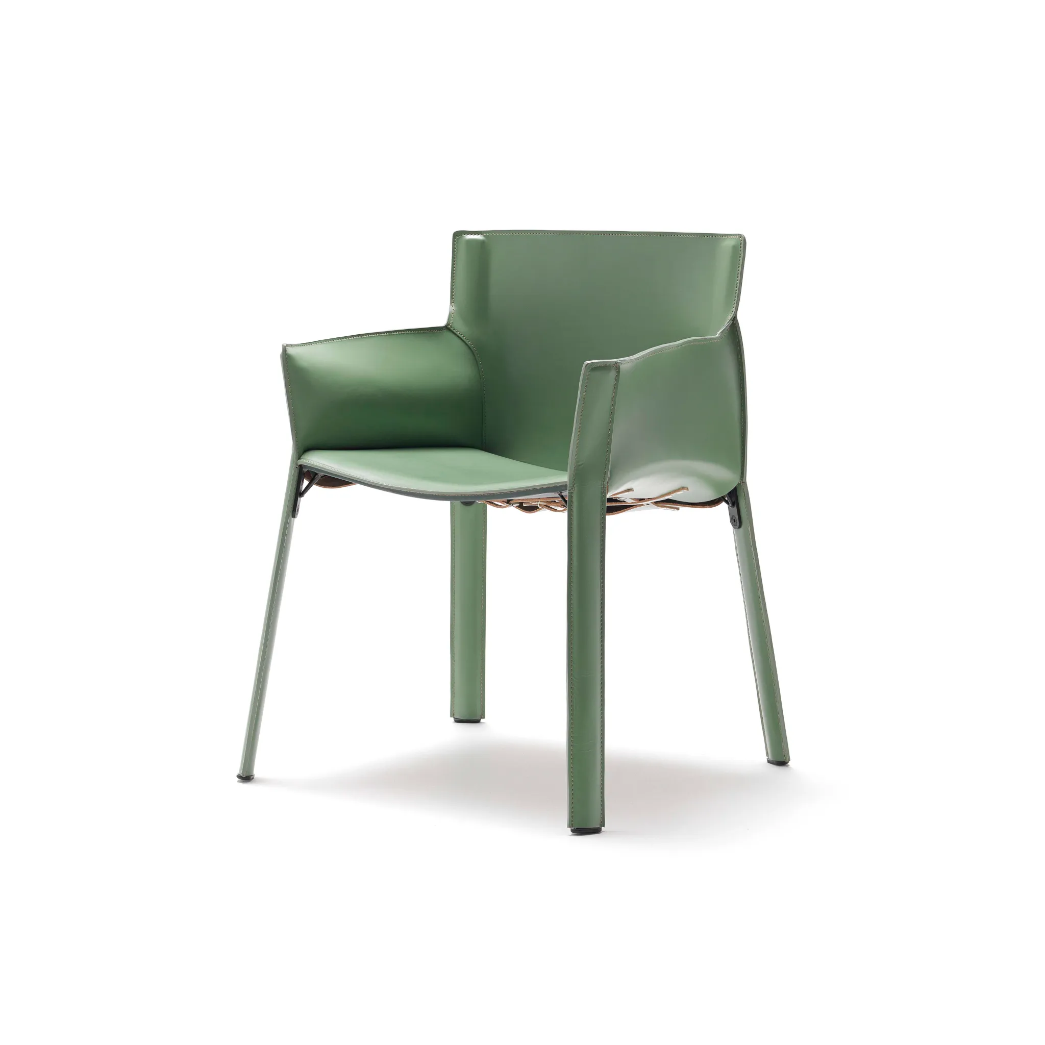 Padded Leather Dining Armchair | Fasem P90