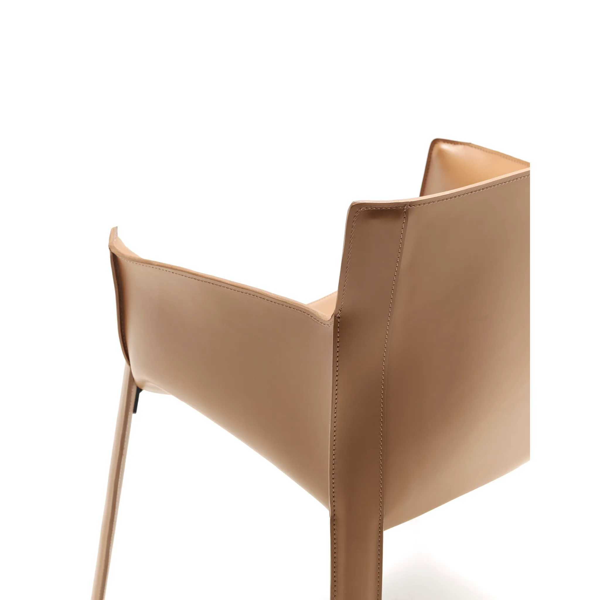Padded Leather Dining Armchair | Fasem P90