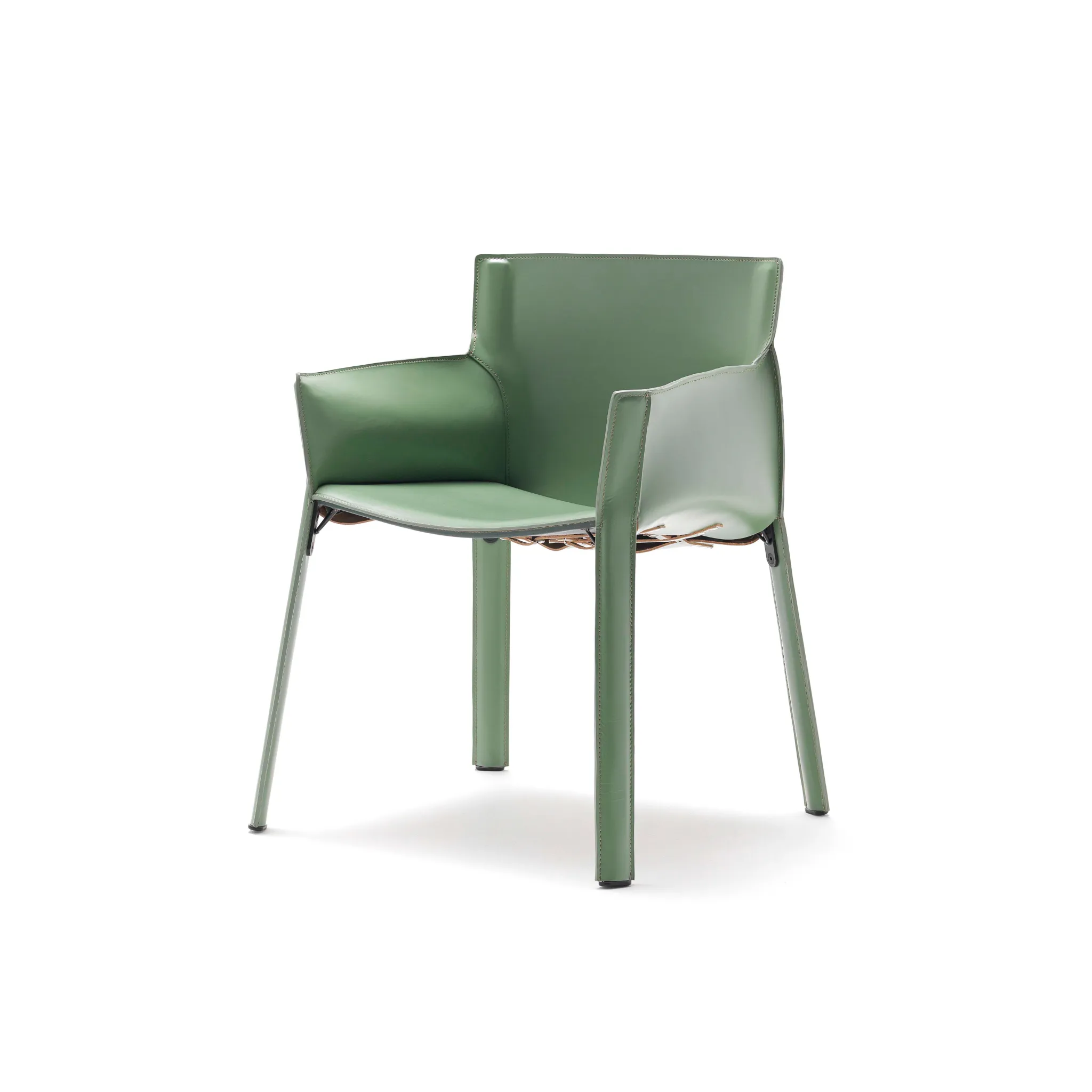 Padded Leather Dining Armchair | Fasem P90
