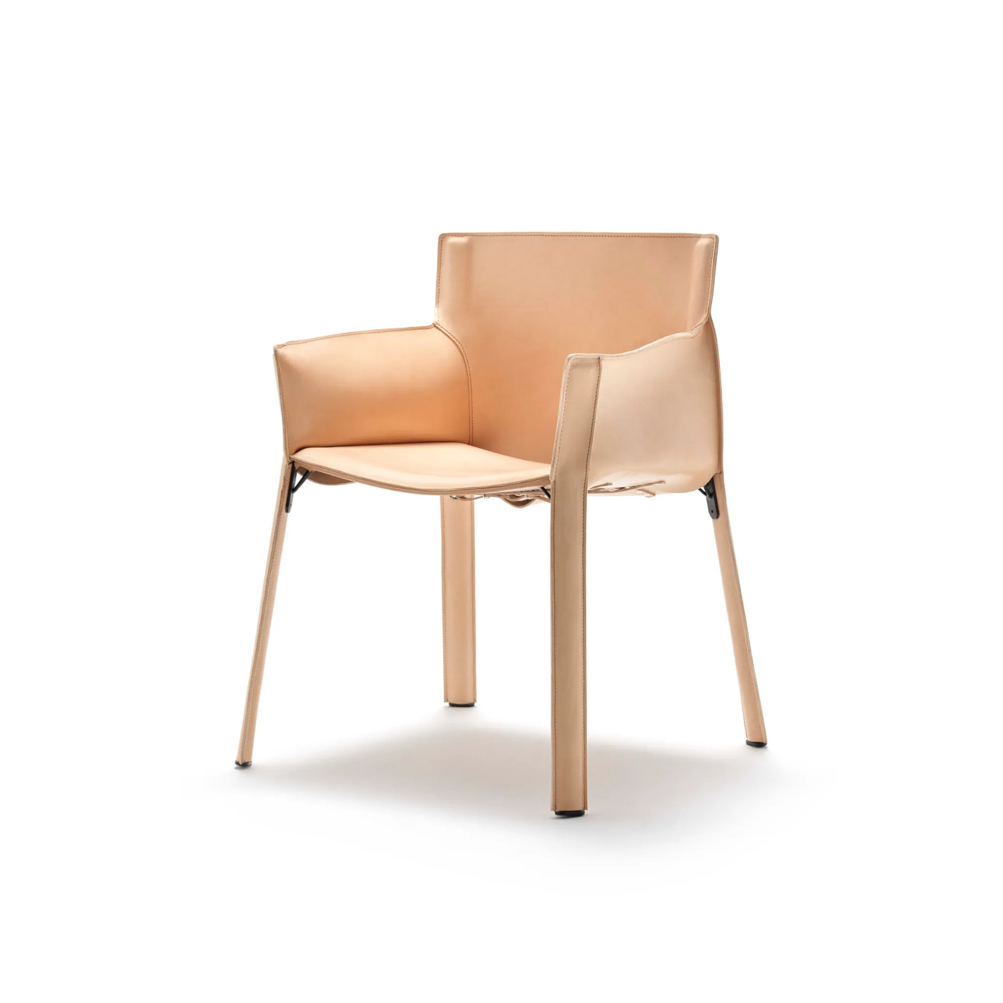 Padded Leather Dining Armchair | Fasem P90
