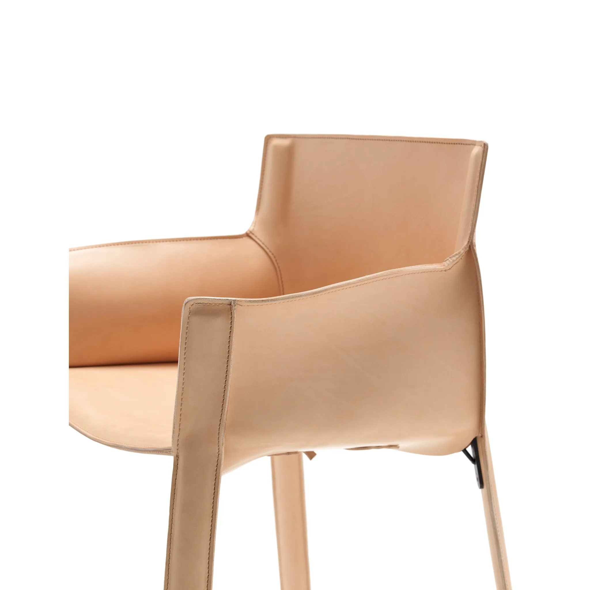 Padded Leather Dining Armchair | Fasem P90