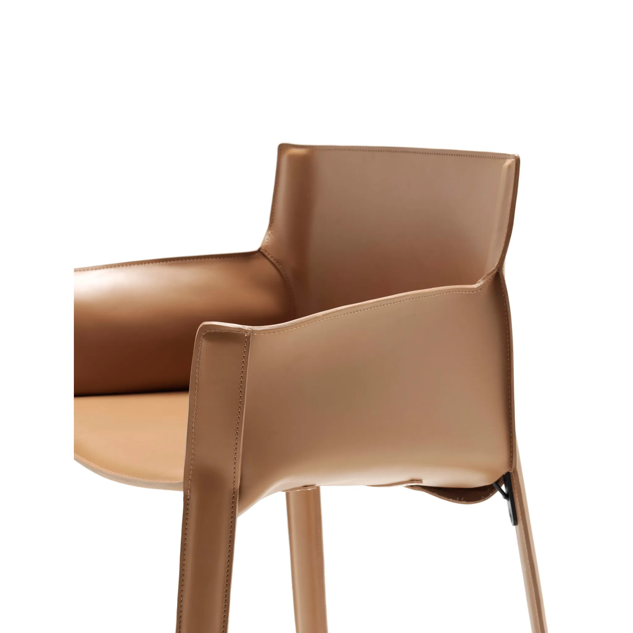 Padded Leather Dining Armchair | Fasem P90