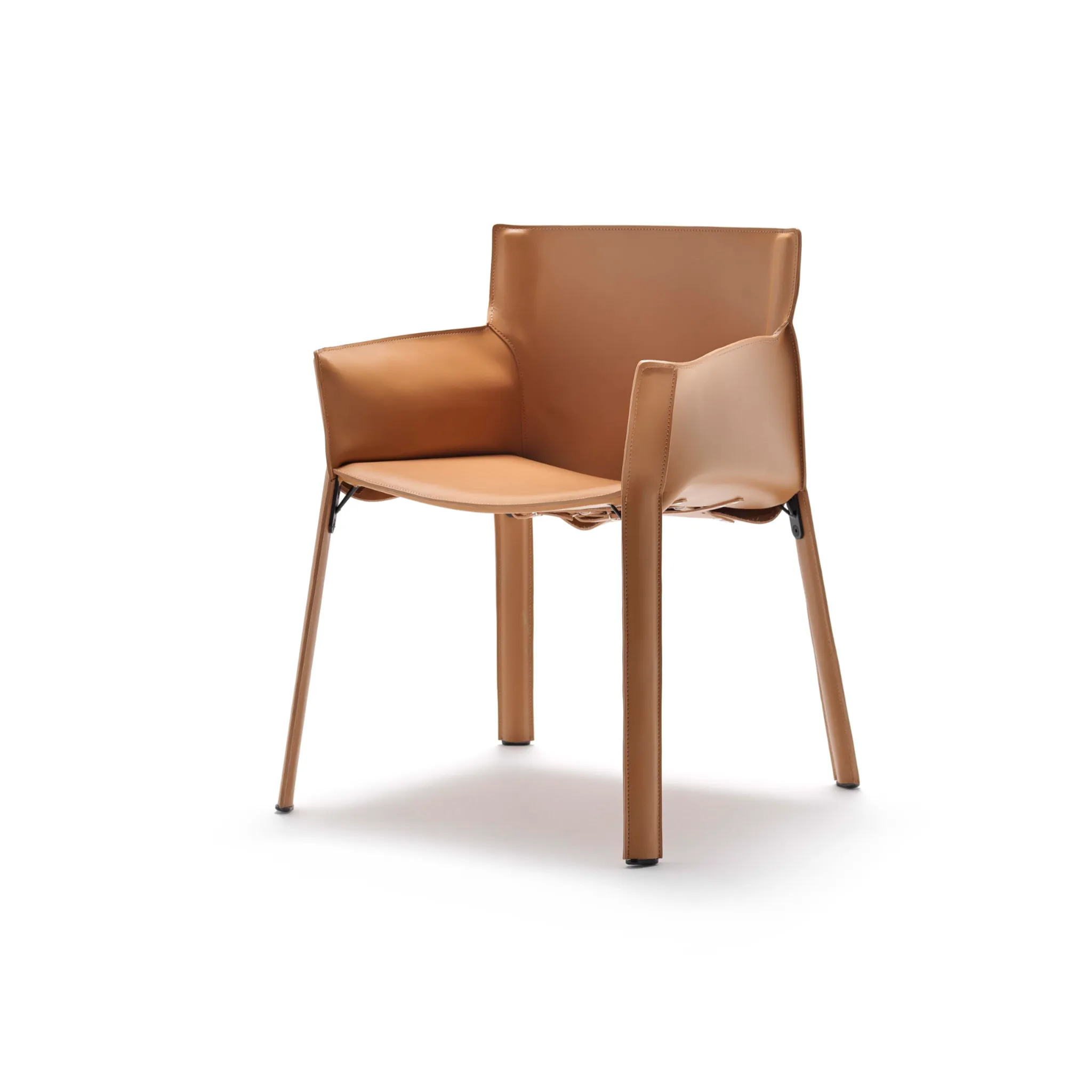 Padded Leather Dining Armchair | Fasem P90