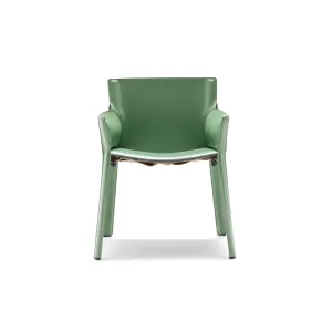 Padded Leather Dining Armchair | Fasem P90