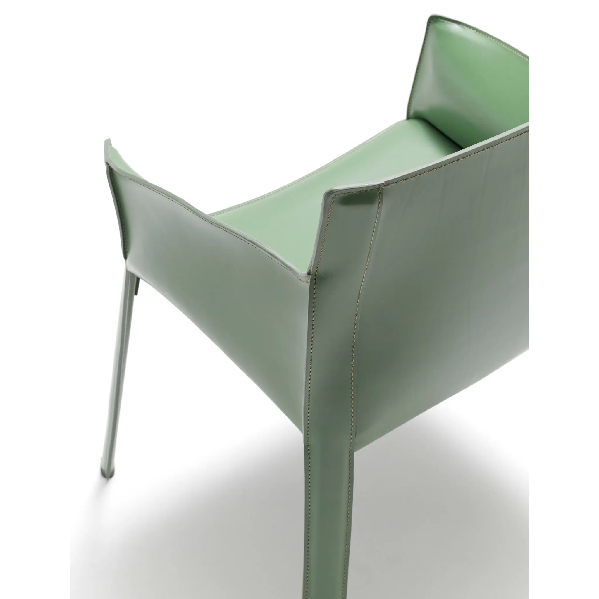 Padded Leather Dining Armchair | Fasem P90