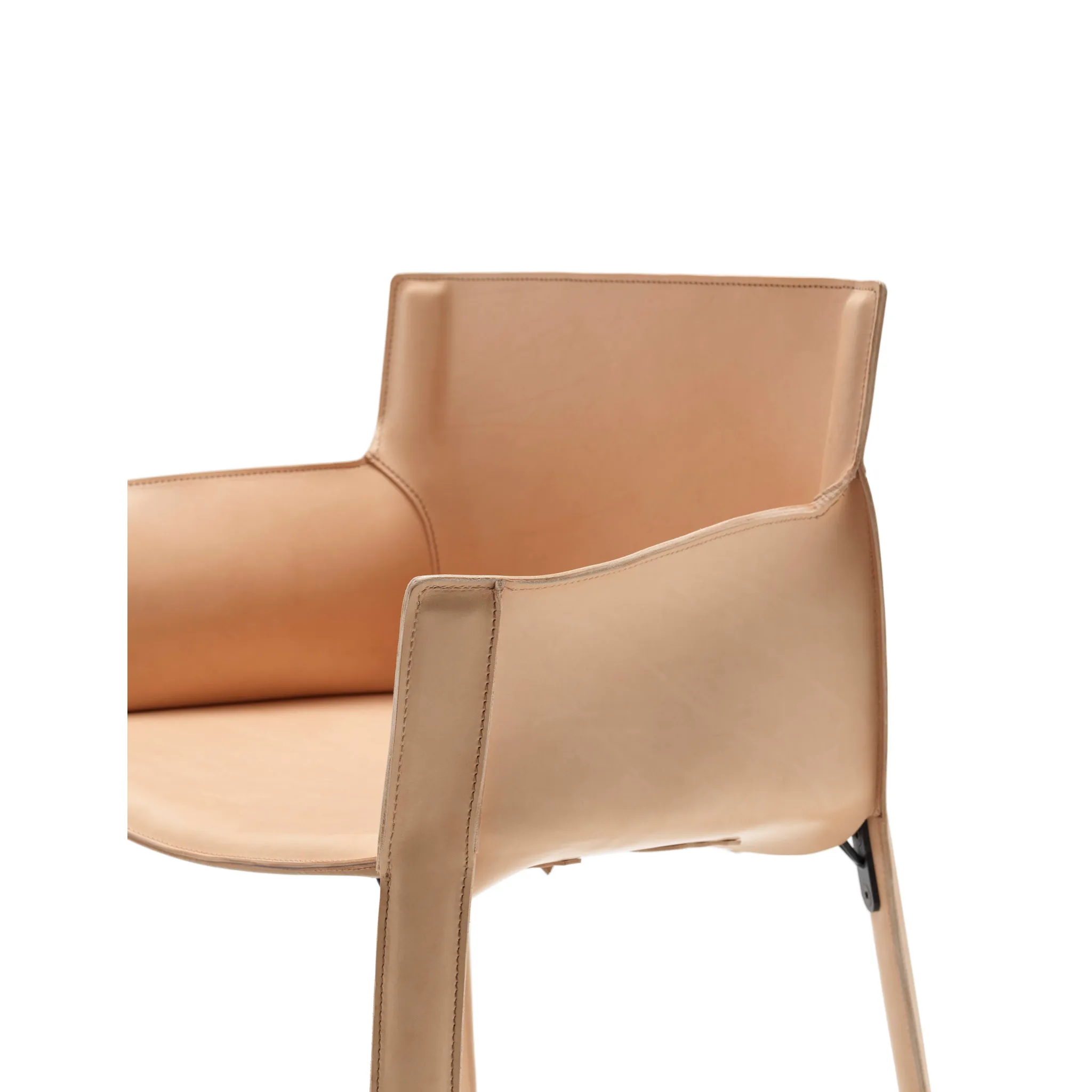 Padded Leather Dining Armchair | Fasem P90