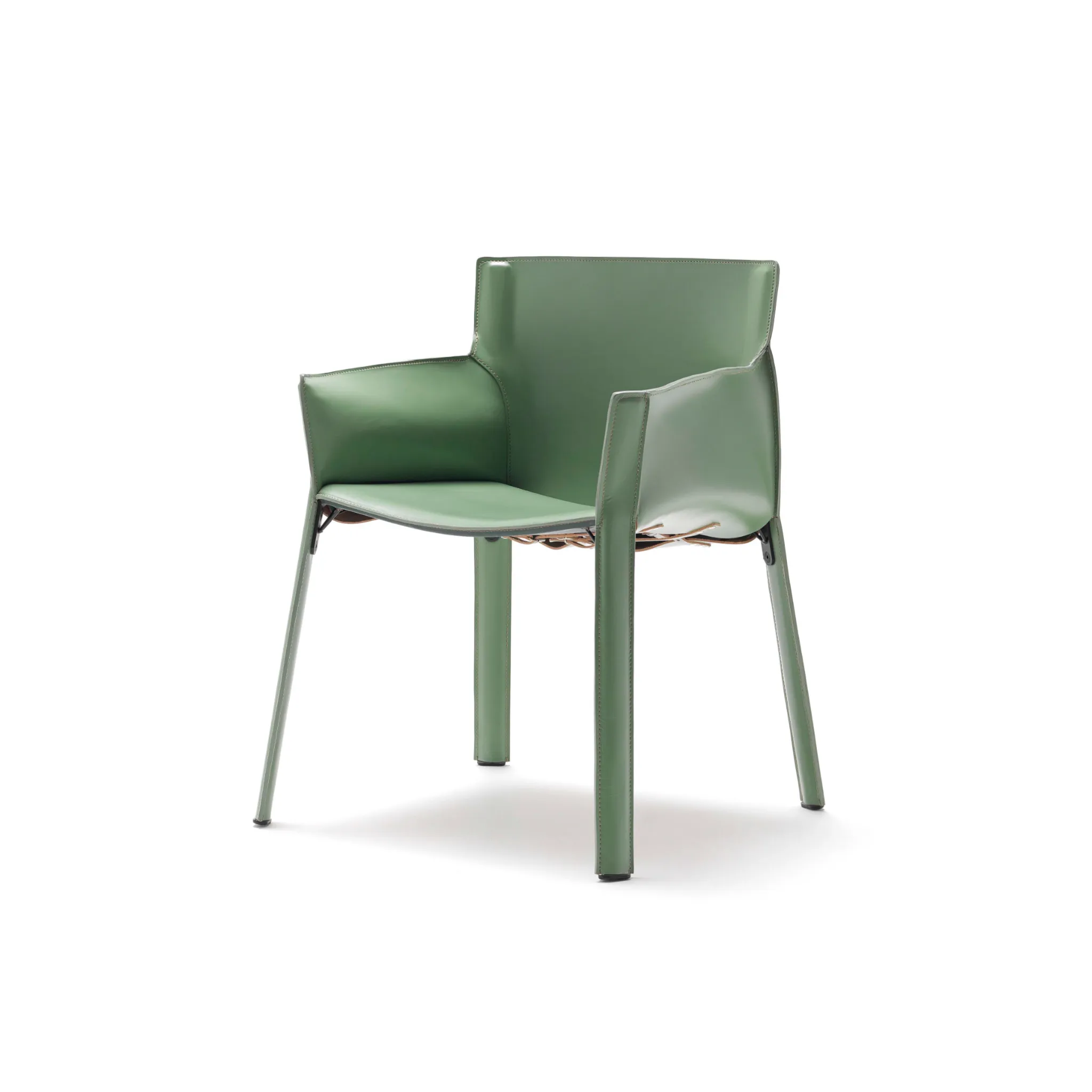 Padded Leather Dining Armchair | Fasem P90