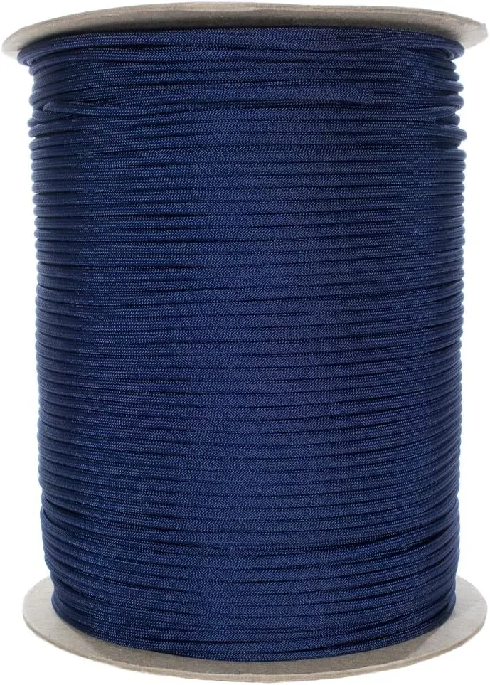 Paracord Planet Blue 550 Paracord – All Our Solid Shades of Blue in One Spot – Sizes Range from 10’-1000’ – Midnight Blue