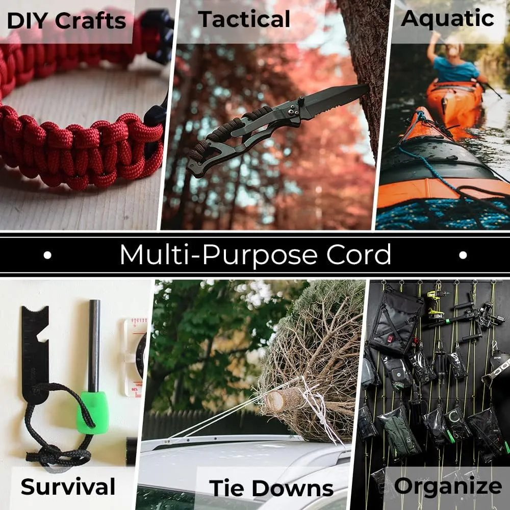 Paracord Planet para-Max Paracord 3,000 LB Tensile Strength & 5/16 Inch Diameter - Great for Towing, Hunting, Outdoor Activities and More (