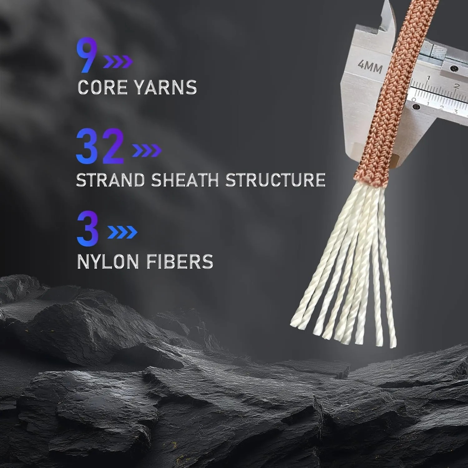 Paracordland-750LB Paracord Rope-100ft/500ft/1000ft- 9 Strand Parachute Spool Cord Heavy Duty String Ideal for Survival Gear Bracelet Camping Hikig Fishing-Wolf Brown