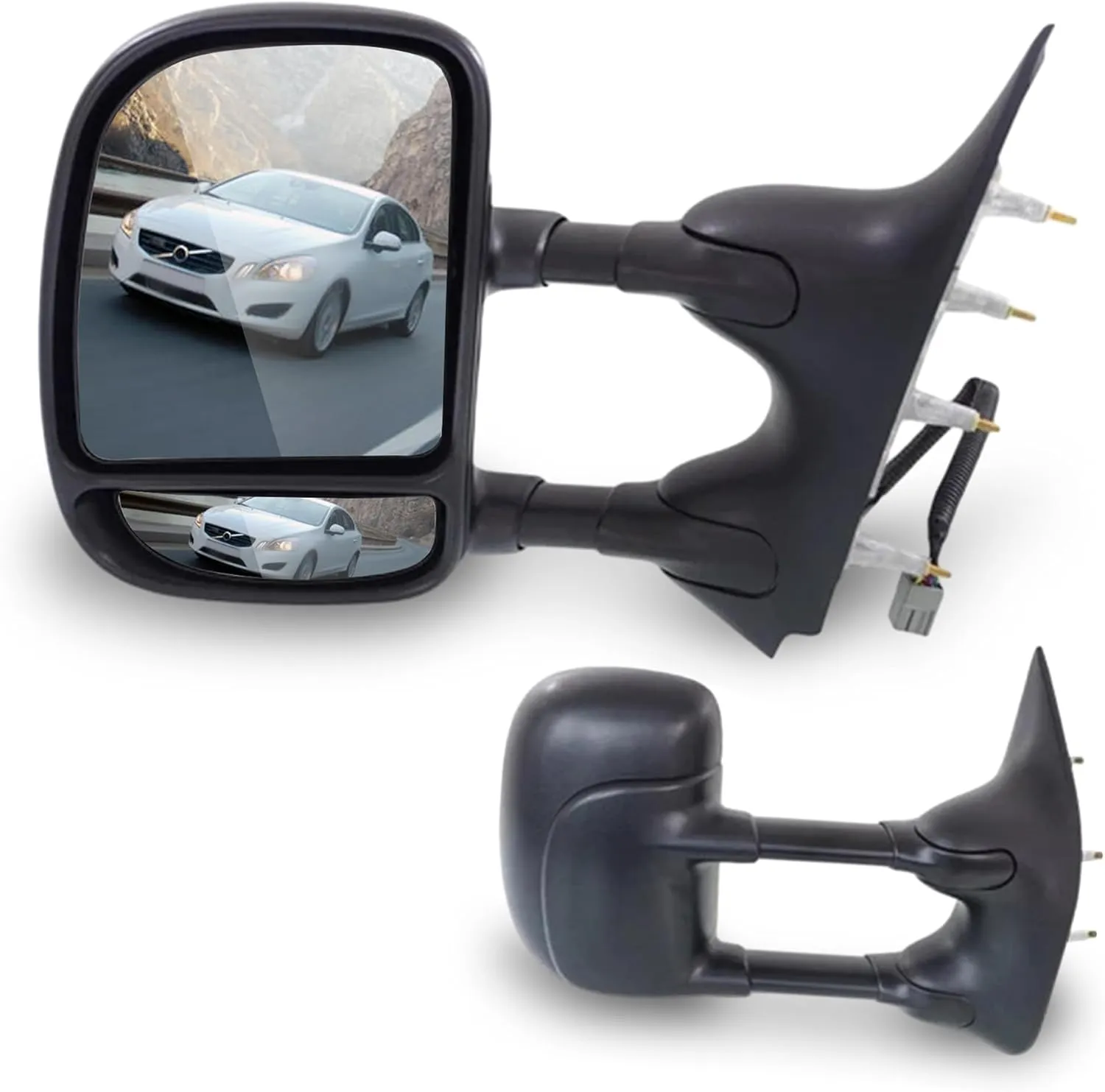 PartsFlow 2Pcs Power Folding Mirrors For 2009-2016 Ford E-350 Super Duty/E-450 Super Duty/E-150/E-250/Econoline Van FO1320329, FO1321329