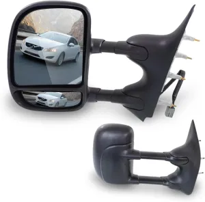 PartsFlow 2Pcs Power Folding Mirrors For 2009-2016 Ford E-350 Super Duty/E-450 Super Duty/E-150/E-250/Econoline Van FO1320329, FO1321329