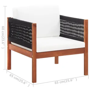 Patio Chairs 2 pcs Solid Acacia Wood