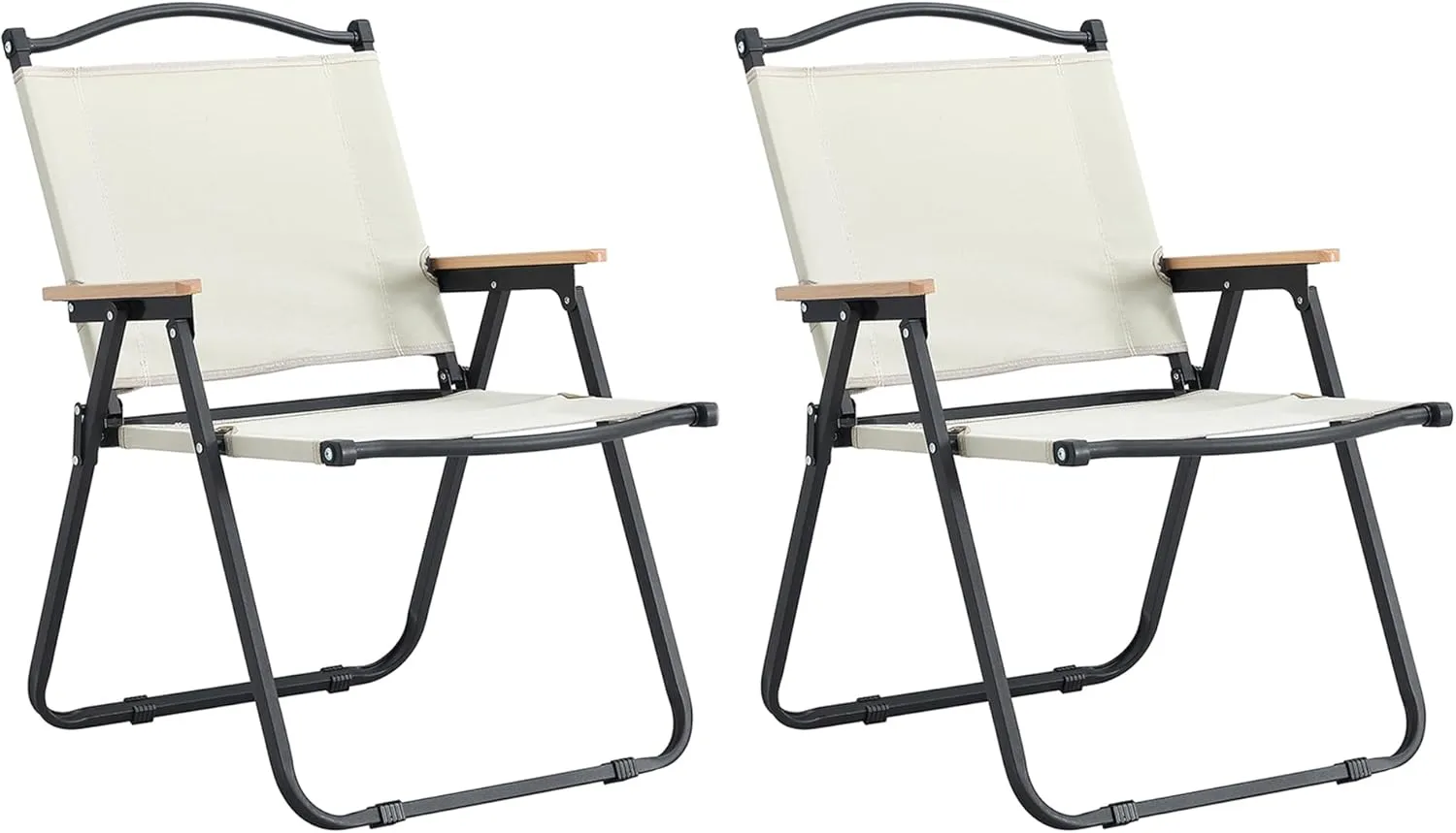 Patio Furniture Conversation Sets,Folding Outdoor Chair for Indoor, Outdoor Camping, Picnics, Beach,Backyard, BBQ, Party, Patio (2PCS Beige Chairs)