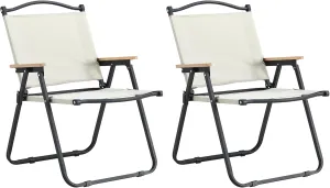 Patio Furniture Conversation Sets,Folding Outdoor Chair for Indoor, Outdoor Camping, Picnics, Beach,Backyard, BBQ, Party, Patio (2PCS Beige Chairs)