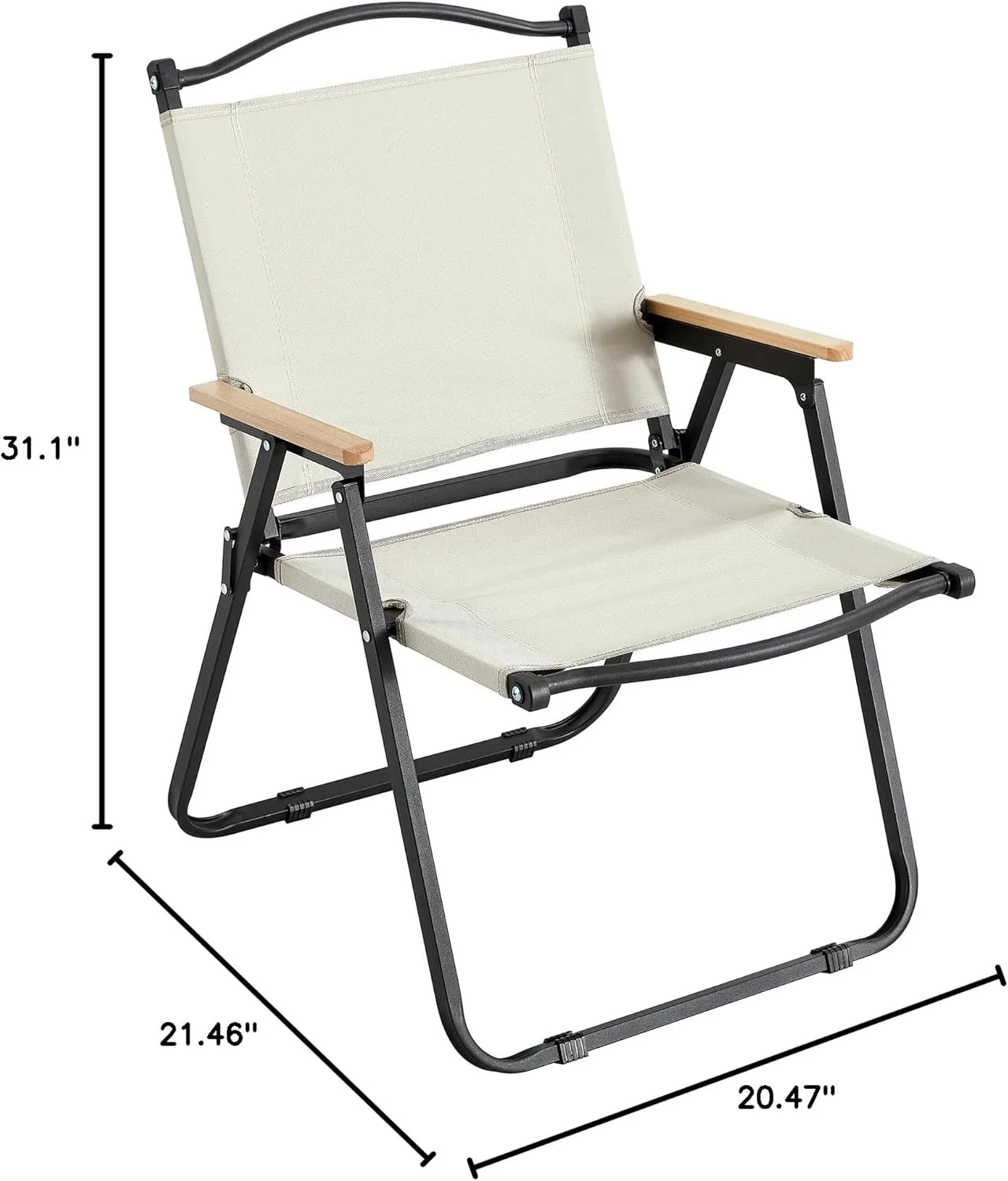 Patio Furniture Conversation Sets,Folding Outdoor Chair for Indoor, Outdoor Camping, Picnics, Beach,Backyard, BBQ, Party, Patio (2PCS Beige Chairs)