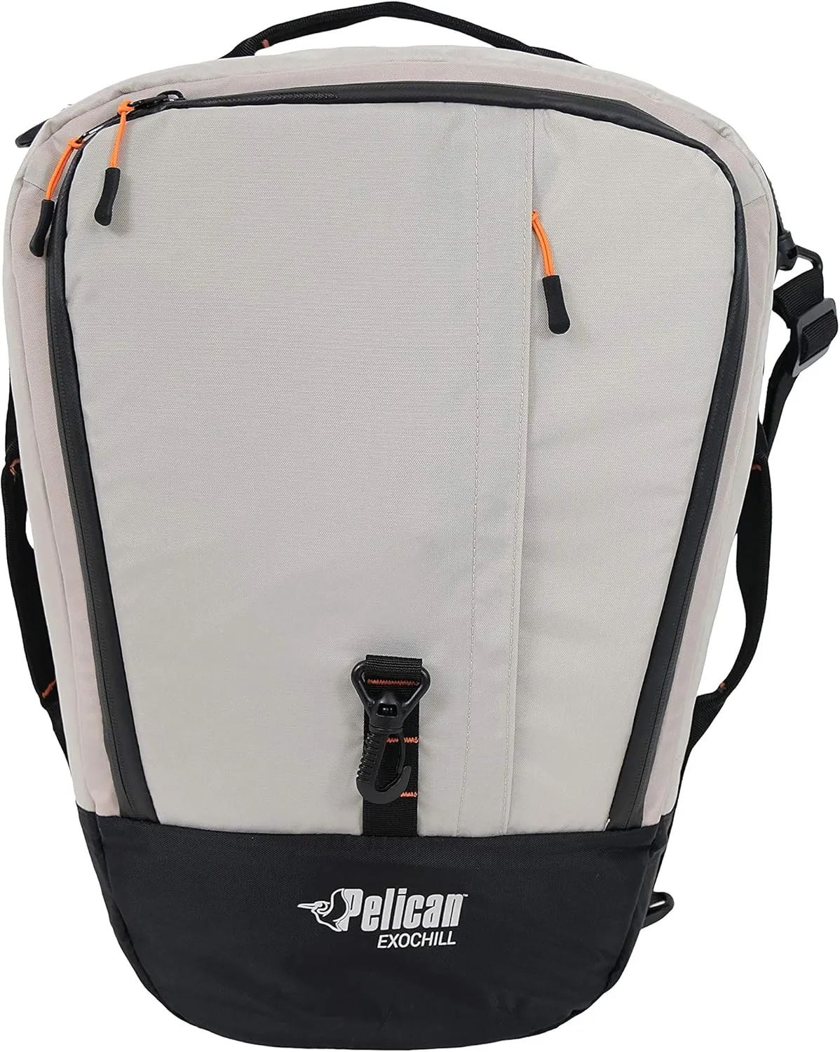 Pelican ExoChill - Soft Cooler Bag - Fit in Most Tank Wells - Removable Shoulder Strap and Handles On Each Side - More Storage Compartement - Black/Grey