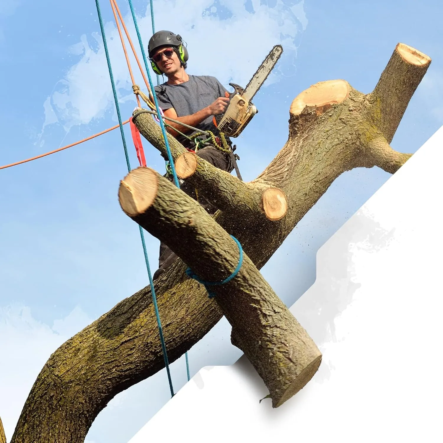 Pelican Rope High Strength Low Stretch Versatile Polyester Double Braid 100% Polyester Core and Cover The Ape Rigging Rope 5/8" x 200 ft. Blue - 17,000 lbs Tensile Strength