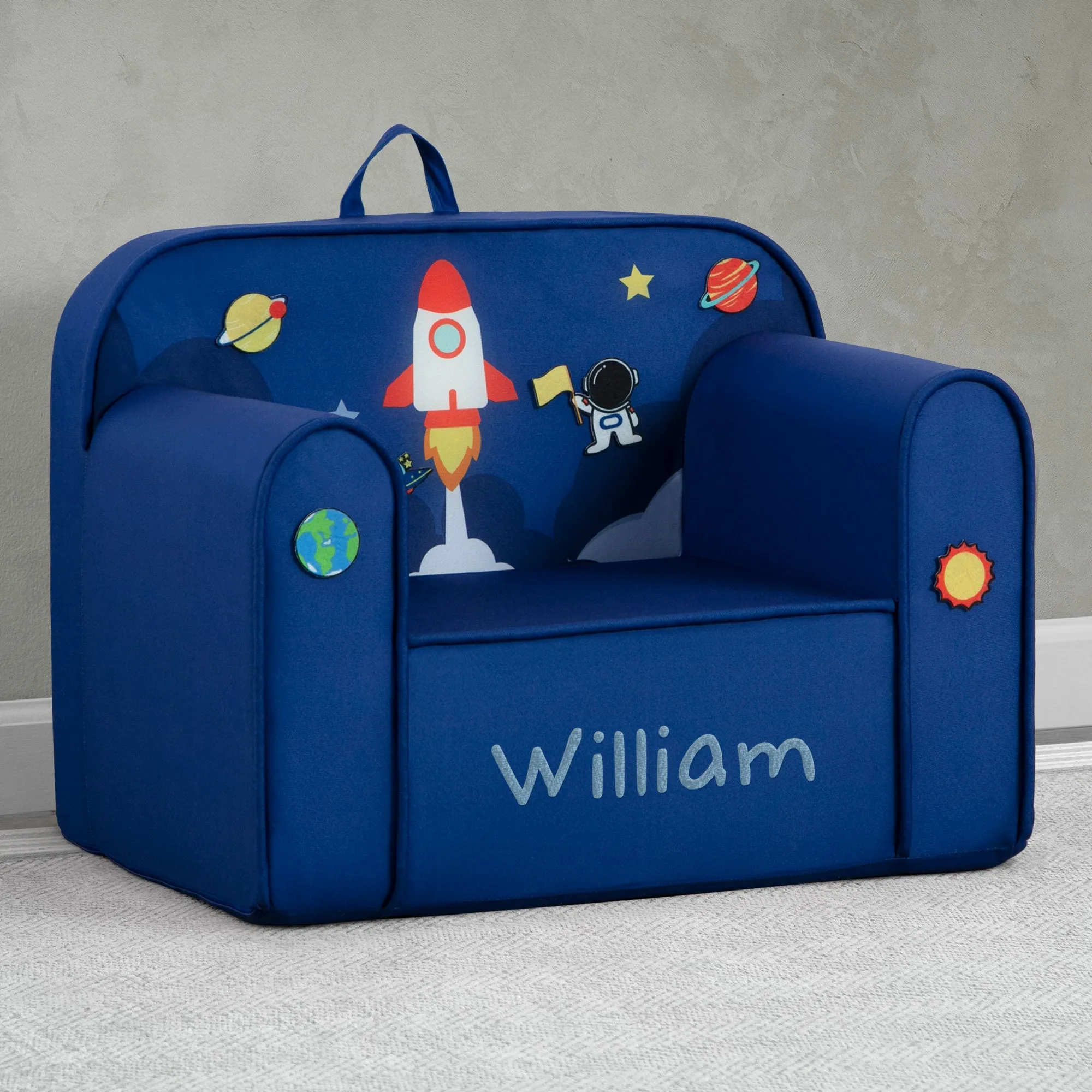 Personalized Mix & Match Cozee Kids Chair with Interchangeable Patches
