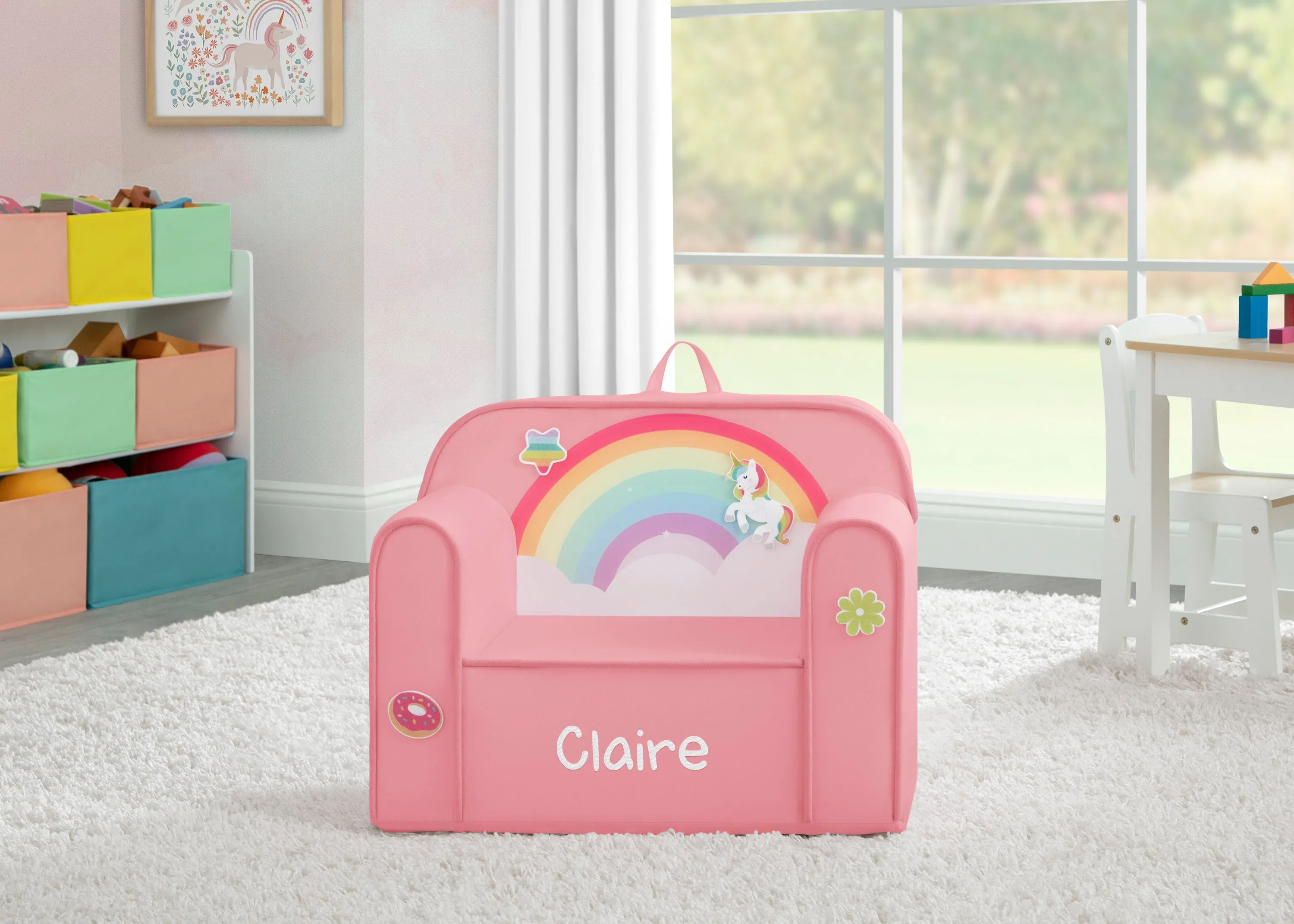 Personalized Mix & Match Cozee Kids Chair with Interchangeable Patches