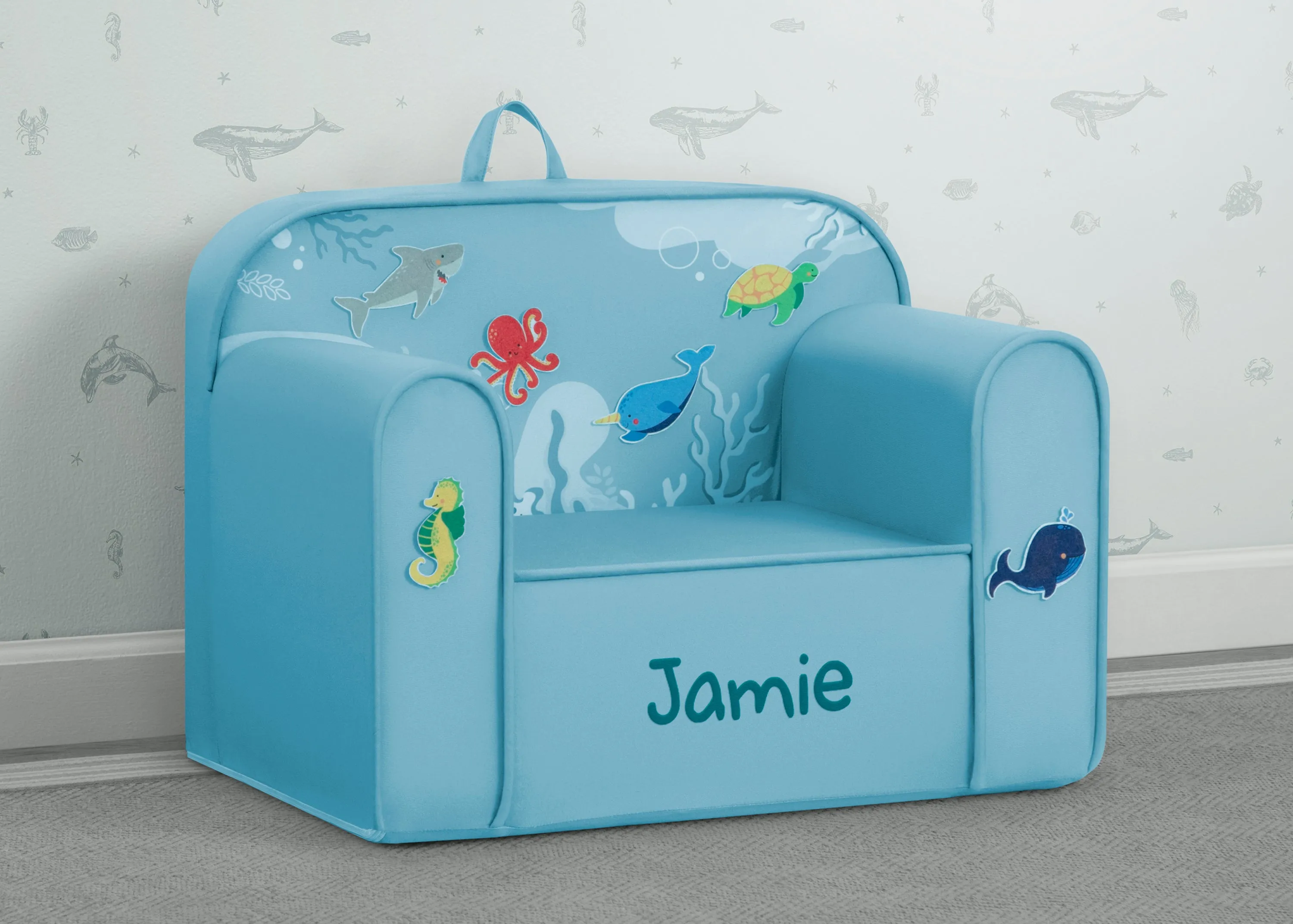 Personalized Mix & Match Cozee Kids Chair with Interchangeable Patches