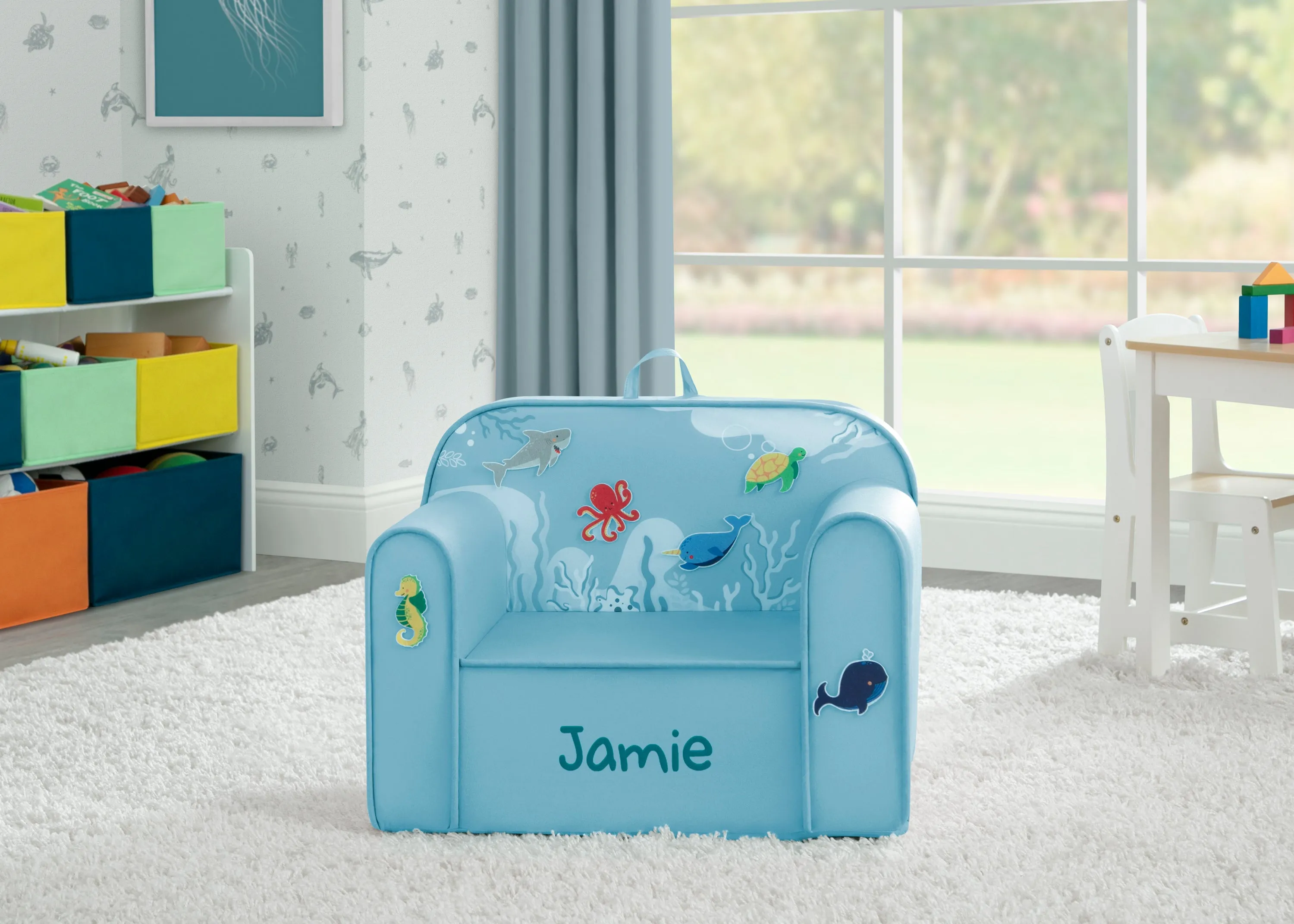 Personalized Mix & Match Cozee Kids Chair with Interchangeable Patches