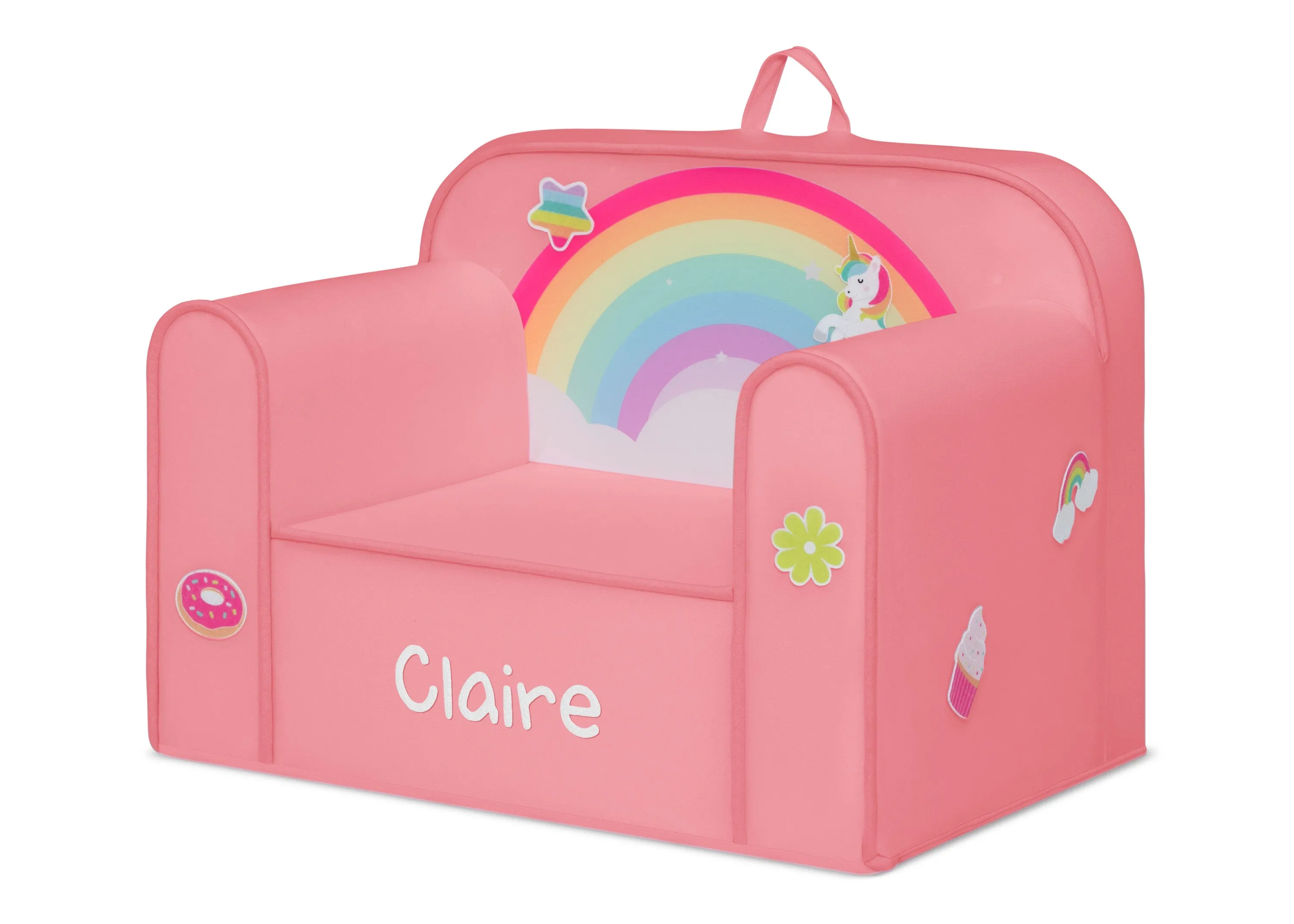Personalized Mix & Match Cozee Kids Chair with Interchangeable Patches