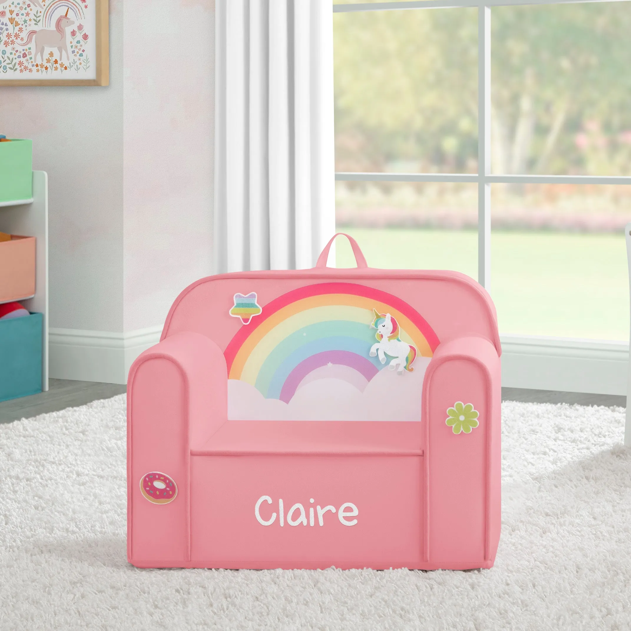 Personalized Mix & Match Cozee Kids Chair with Interchangeable Patches