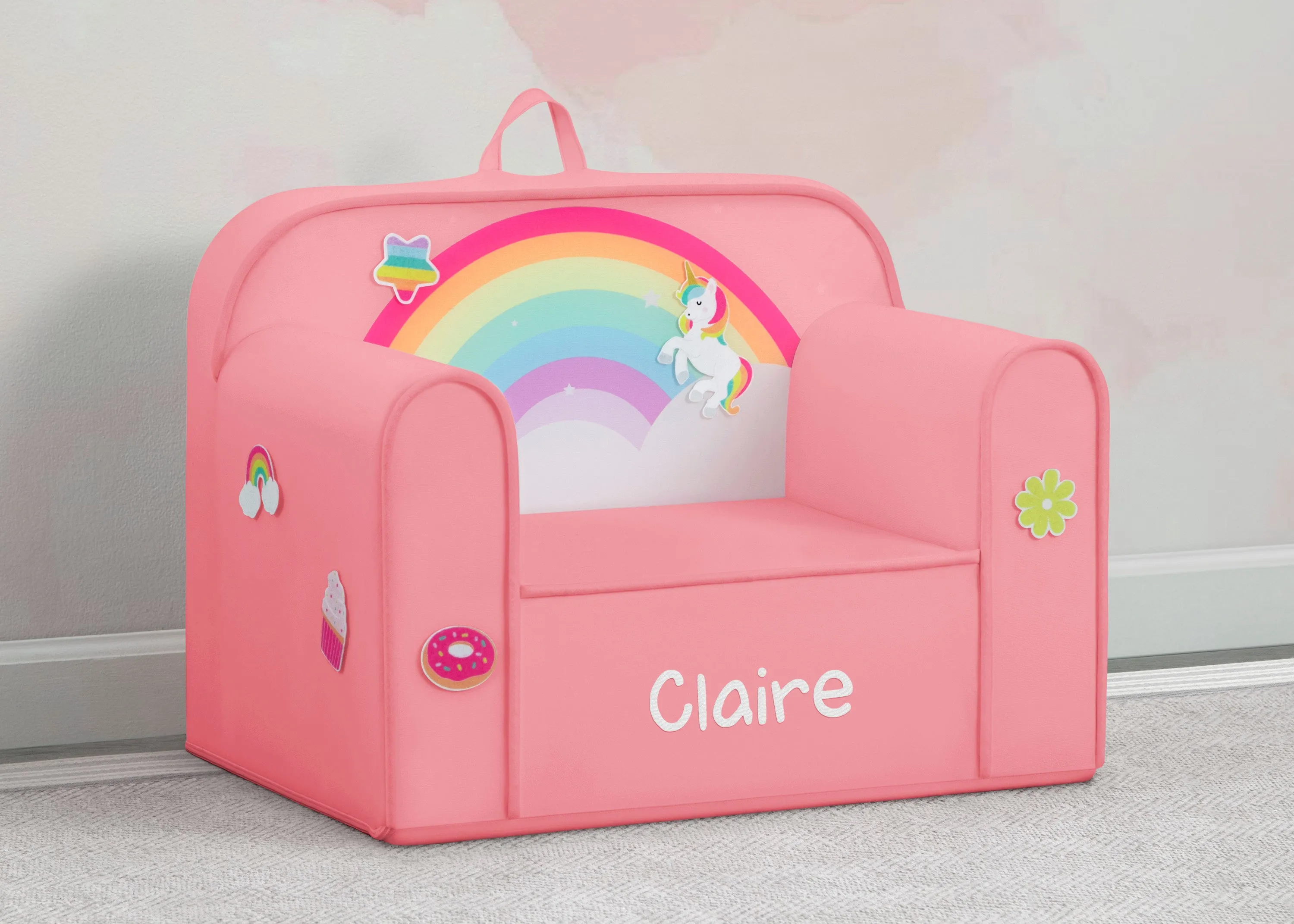 Personalized Mix & Match Cozee Kids Chair with Interchangeable Patches