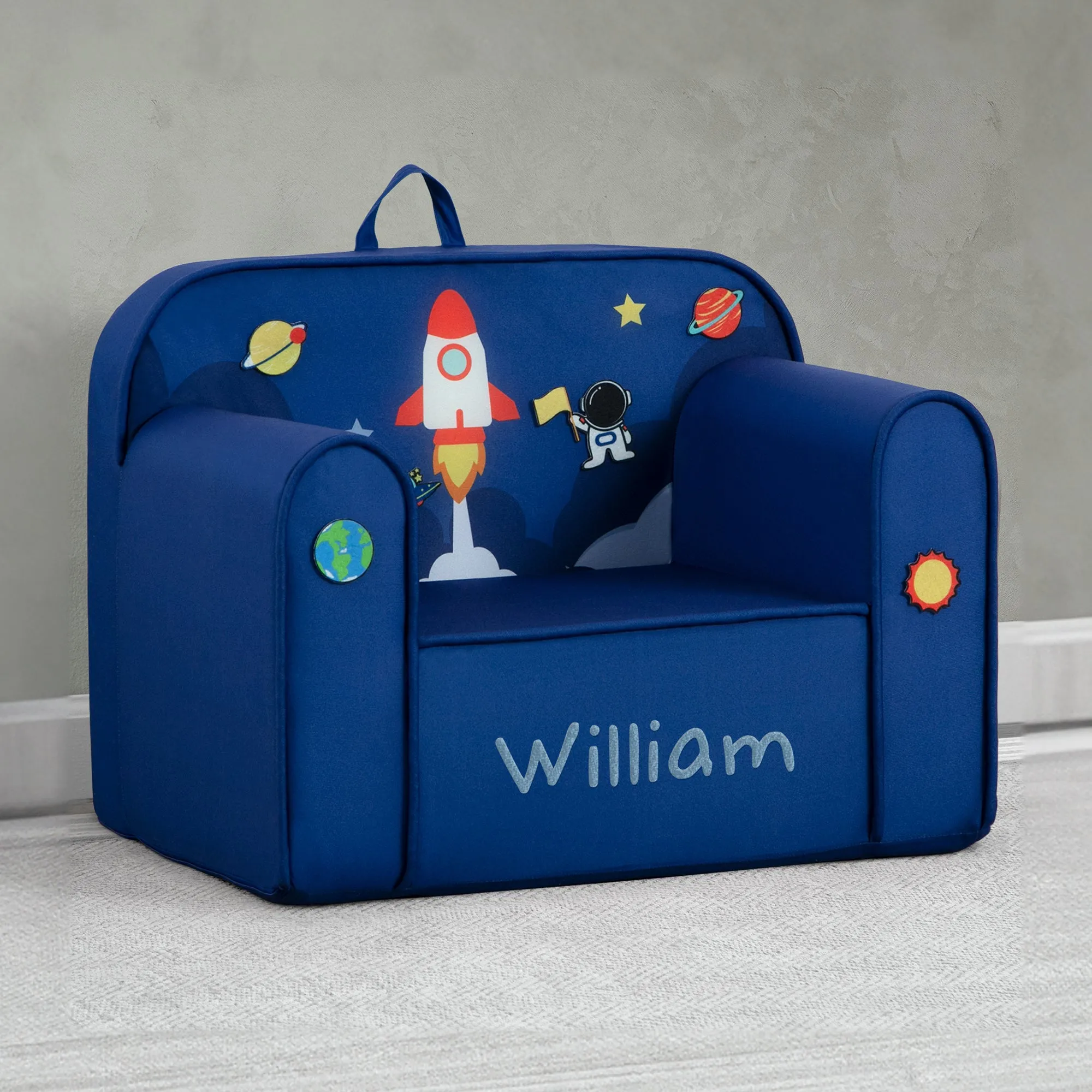 Personalized Mix & Match Cozee Kids Chair with Interchangeable Patches