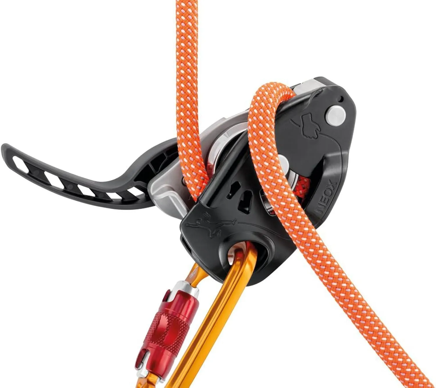 PETZL NEOX Belay Device with cam-Assisted Blocking