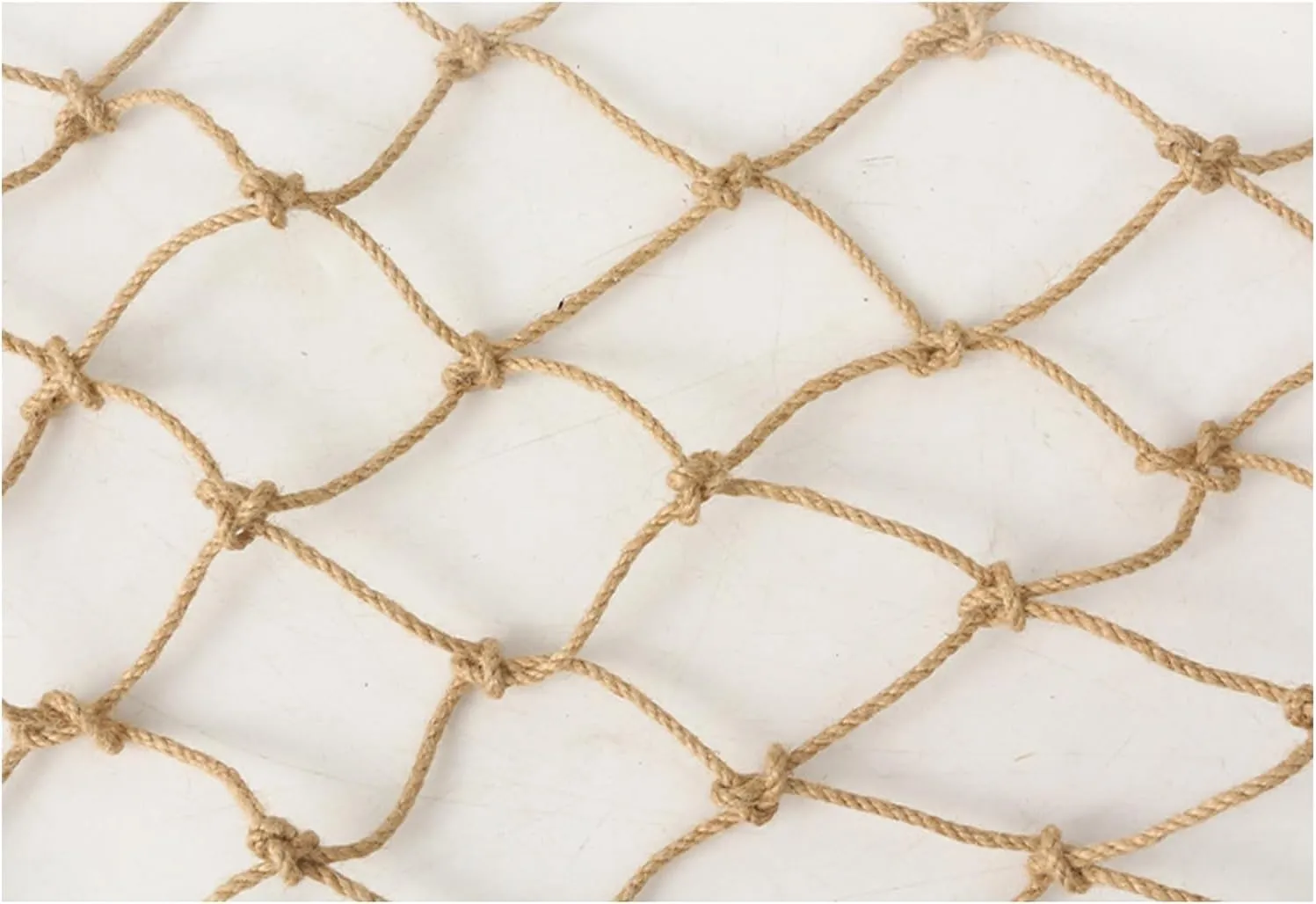 Photo Wall Decorative Net 4mm/15cm, Hemp Rope Climbing Cargo Net Safety Plant Support Net Children Outdoor Climbing Net Stairs Balcony Safety Net Railing Garden,1MX2M(3.3X6.6FT)