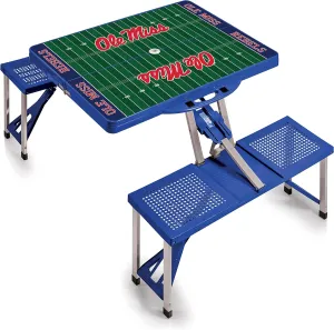 Picnic Time Folding Picnic Table With College Football Team Logo