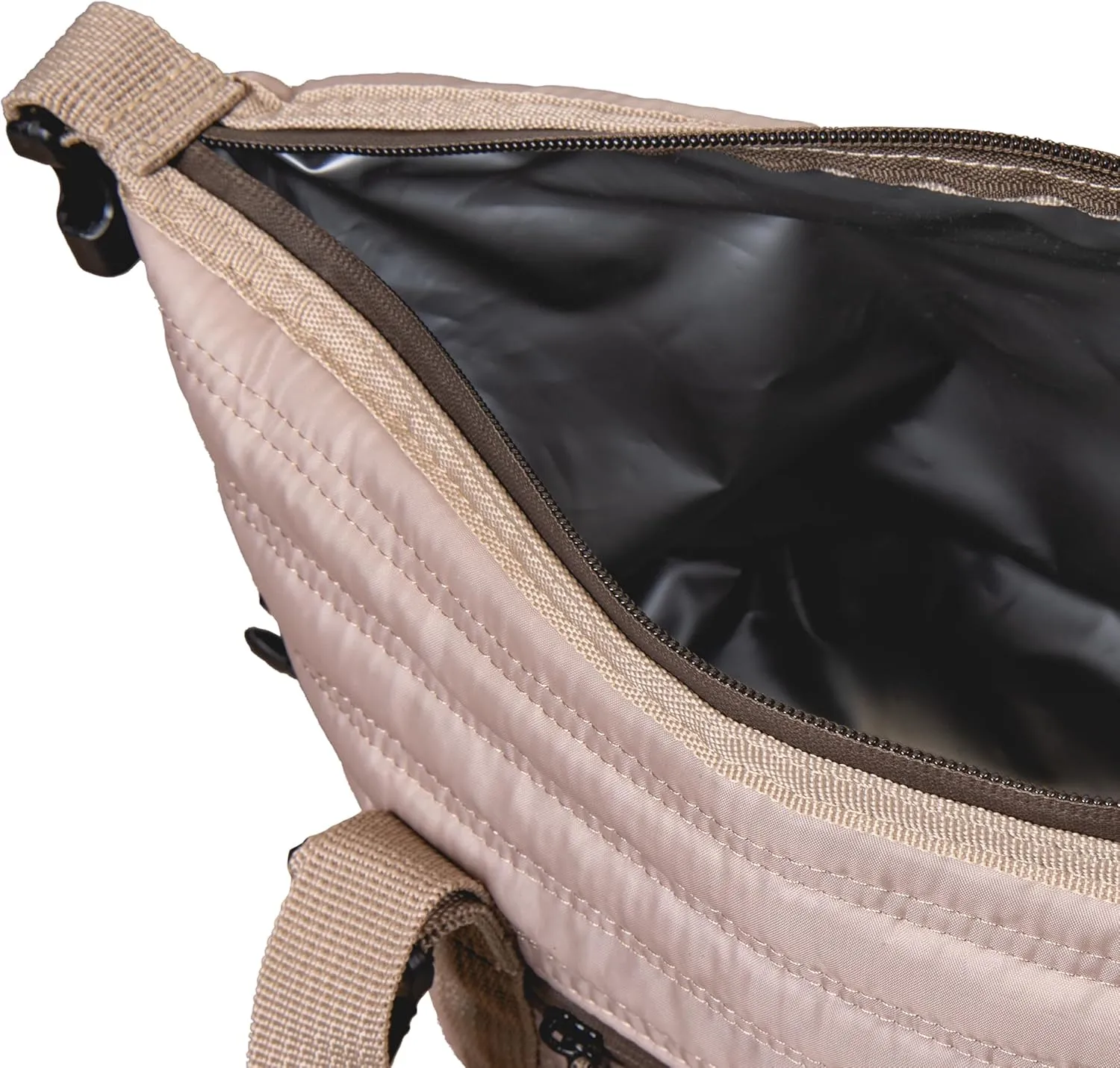 PICNIC TIME Midday Quilted Washable Insulated Lunch Bag, Soft-sided Lunch Box, Lunch Cooler Bag, (Shale Brown)