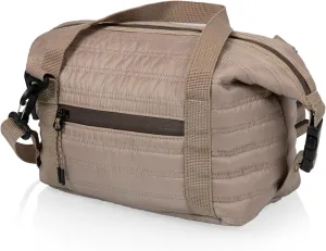 PICNIC TIME Midday Quilted Washable Insulated Lunch Bag, Soft-sided Lunch Box, Lunch Cooler Bag, (Shale Brown)