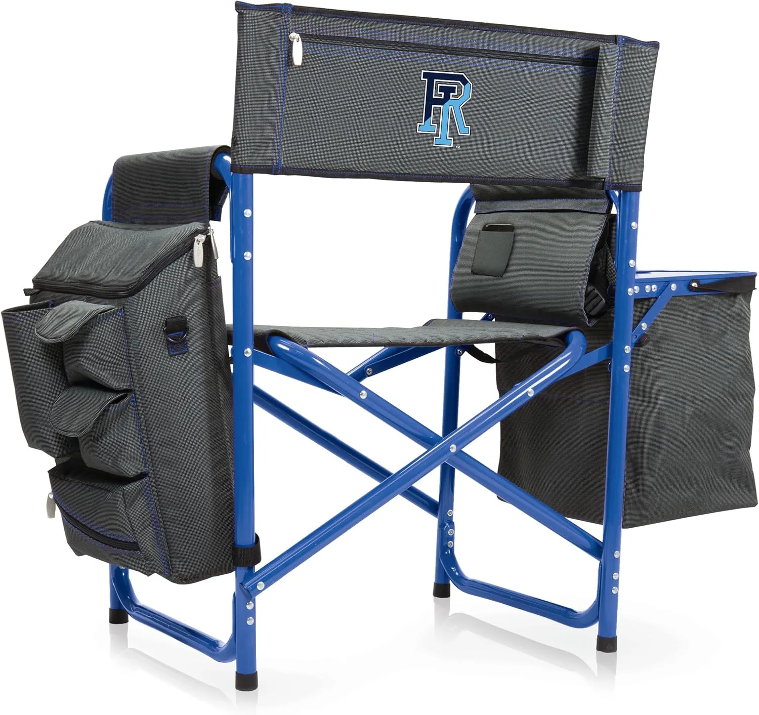 PICNIC TIME NCAA Boise State Broncos Fusion Camping Chair with Side Table and Soft Cooler - Beach Chair for Adults - Lawn Chair