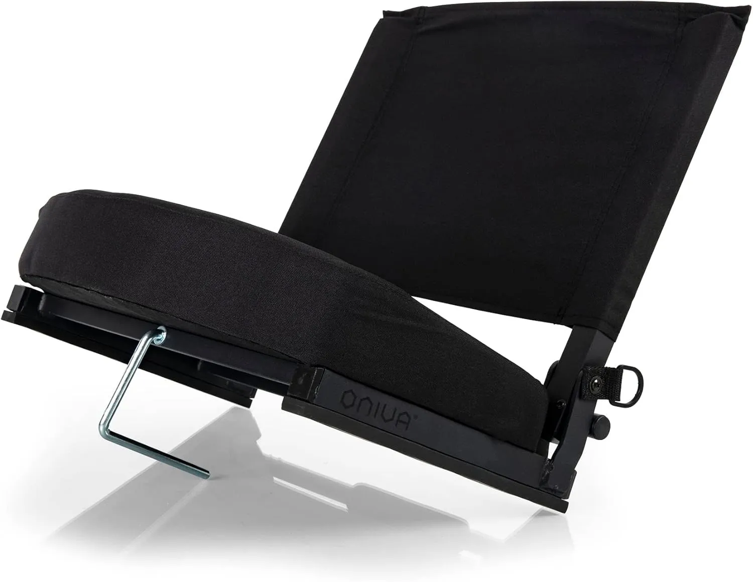 PICNIC TIME NCAA Georgia Bulldogs Gridiron Stadium Seat, Lightweight, Portable Folding Chair for Bleachers and Benches, (Black)