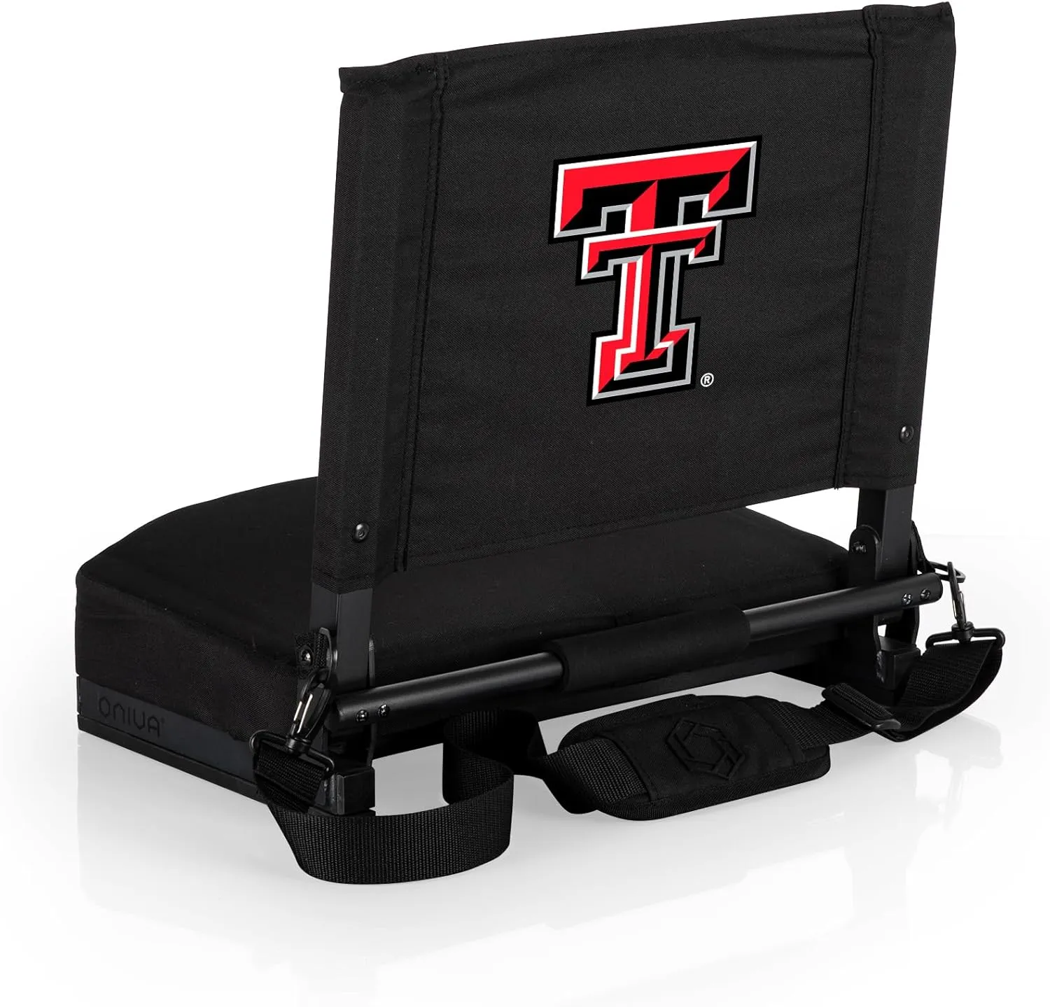 PICNIC TIME NCAA Georgia Bulldogs Gridiron Stadium Seat, Lightweight, Portable Folding Chair for Bleachers and Benches, (Black)