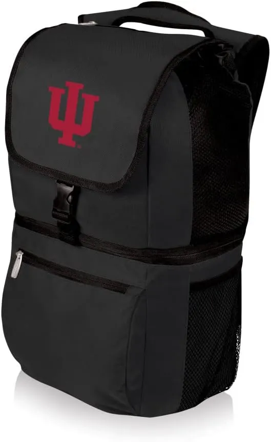 PICNIC TIME NCAA Indiana Hoosiers Zuma Backpack Cooler - Soft Cooler Backpack - Lunch Cooler, (Black)