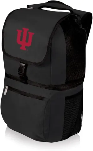 PICNIC TIME NCAA Indiana Hoosiers Zuma Backpack Cooler - Soft Cooler Backpack - Lunch Cooler, (Black)