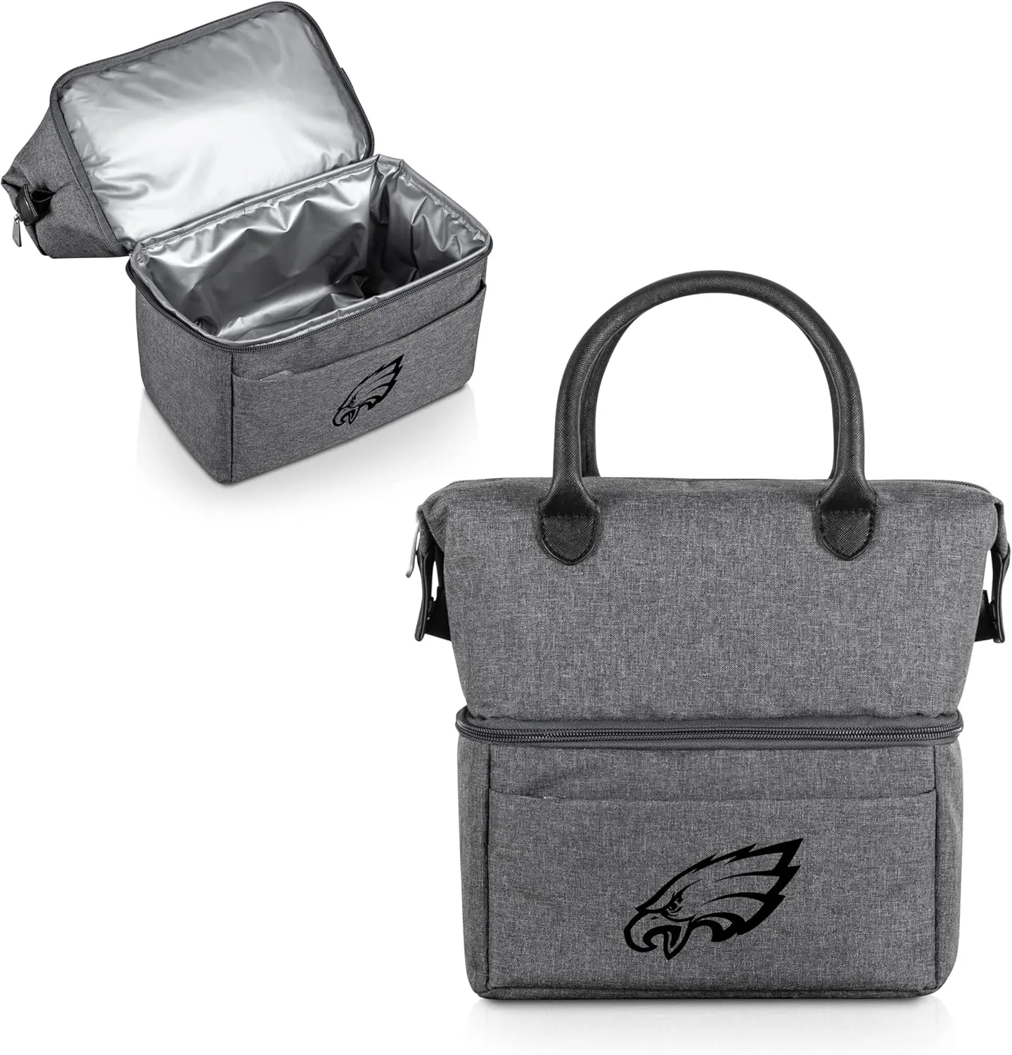PICNIC TIME NFL Dallas Cowboys Urban Lunch Bag - Cooler Lunch Tote - Insulated Lunch Bag, (Gray with Black Accents) (511-00-154-094-2)