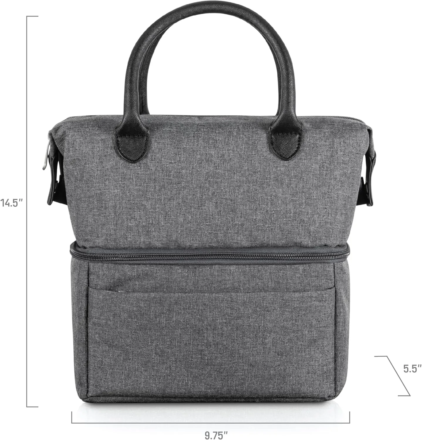 PICNIC TIME NFL Dallas Cowboys Urban Lunch Bag - Cooler Lunch Tote - Insulated Lunch Bag, (Gray with Black Accents) (511-00-154-094-2)