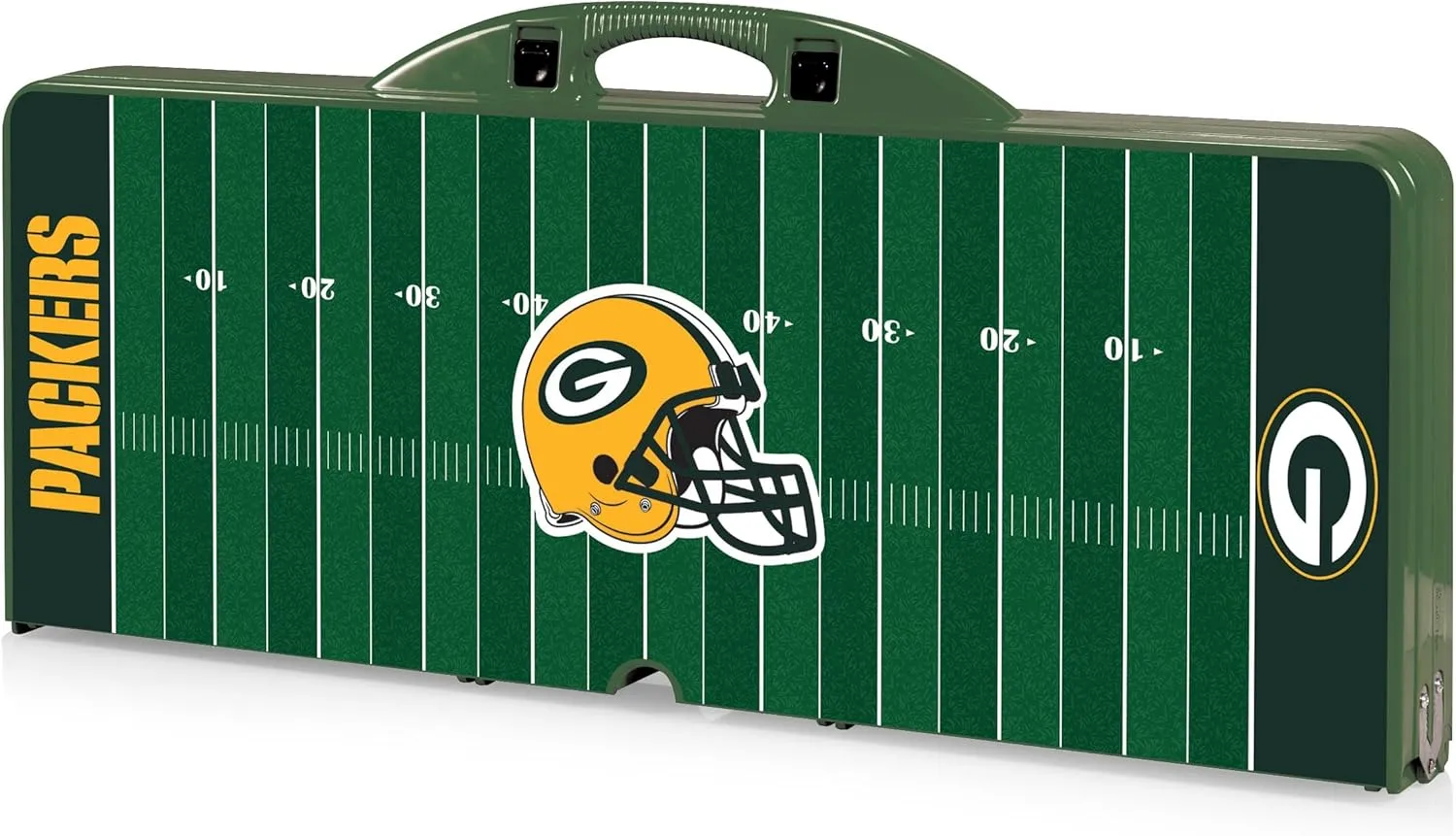 PICNIC TIME NFL Picnic Table Portable Folding Table with Seats and Umbrella