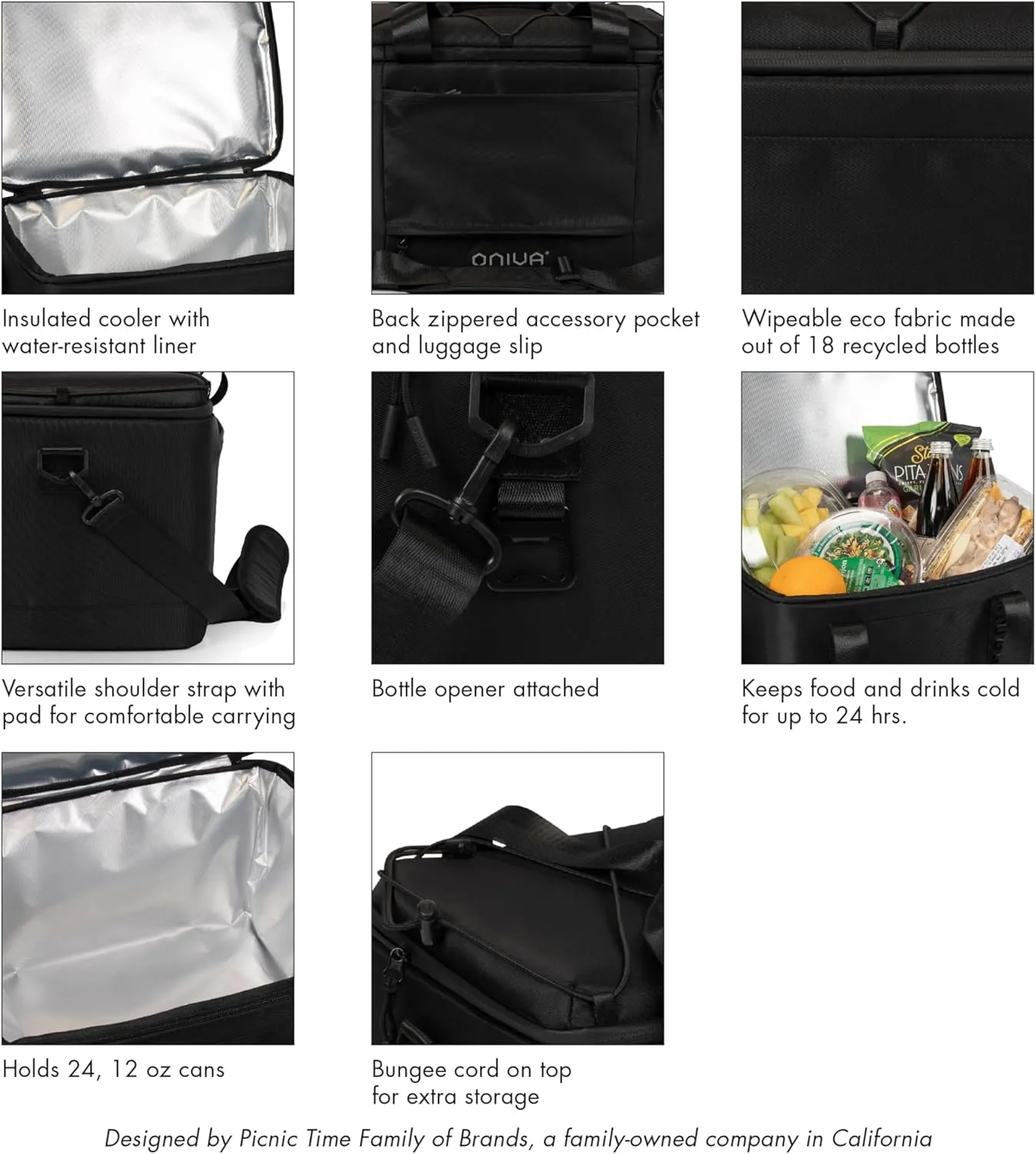 PICNIC TIME NFL Tarana Superthick Cooler Bag, Can Insulated Soft Cooler, Made with Recycled Materials, Camping Cooler, Picnic Cooler