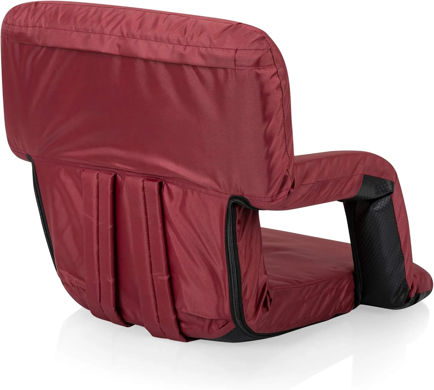 PICNIC TIME ONIVA - a Brand Ventura Reclining Stadium Seat with Back Support - Bleacher Seat - Beach Floor Chair, (Burgundy)